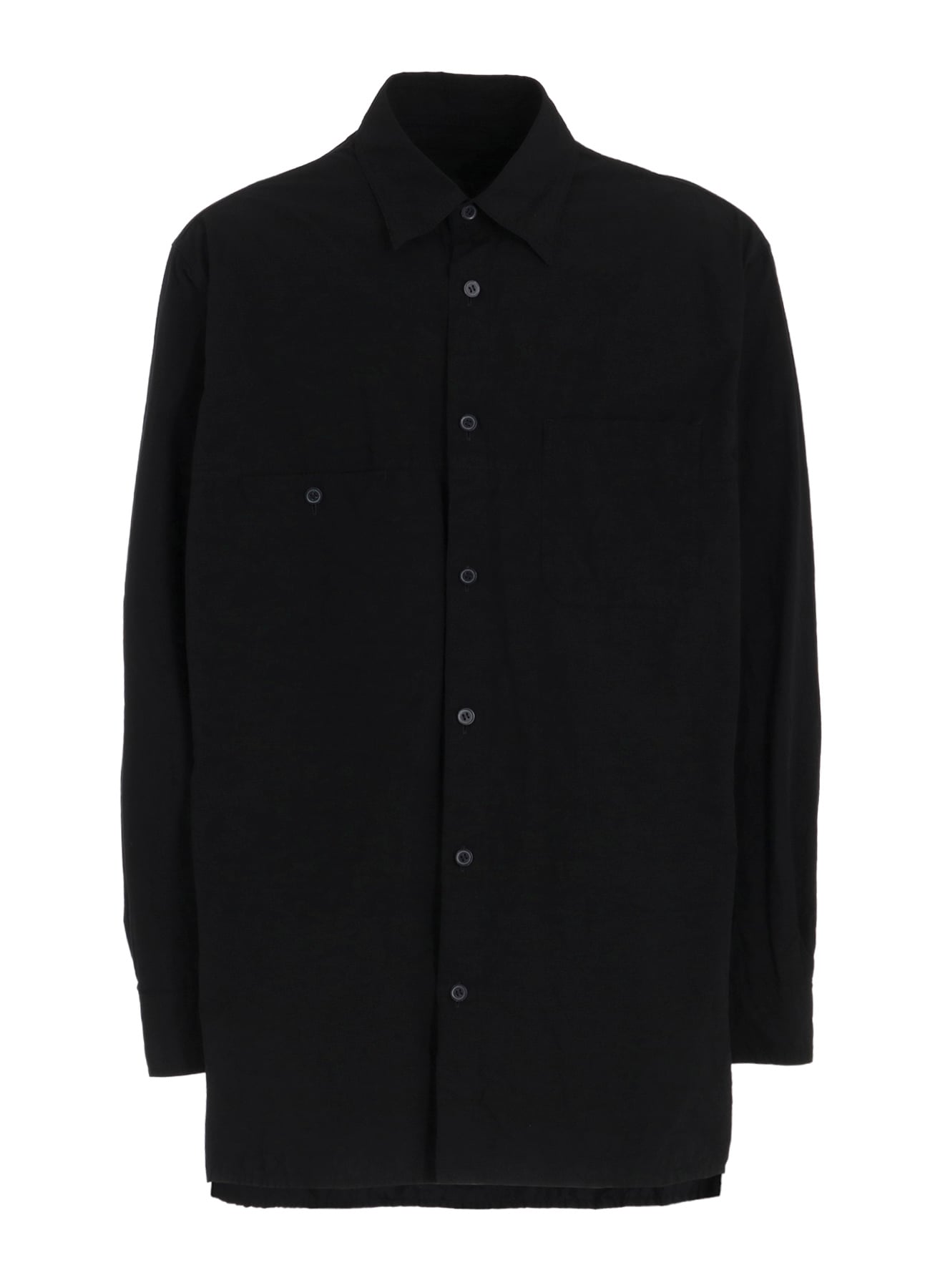 COTTON LINEN SINGLE WELT POCKET SHIRT