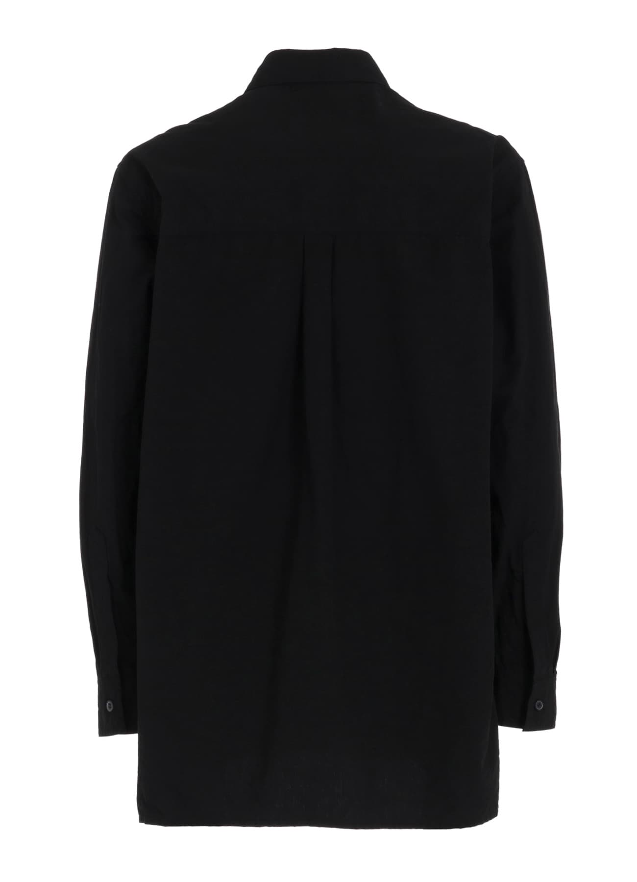 COTTON LINEN SINGLE WELT POCKET SHIRT