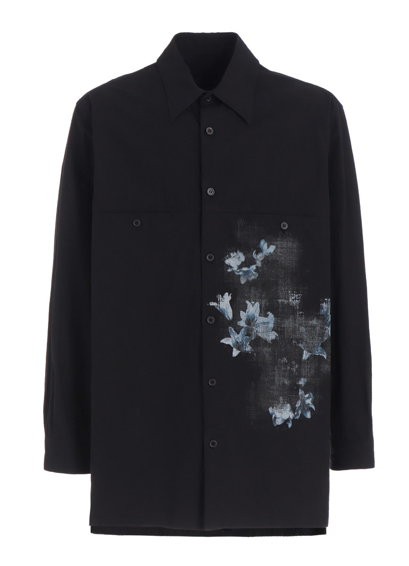 POISONOUS FLOWER PRINT SINGLE SEAM POCKET SHIRT