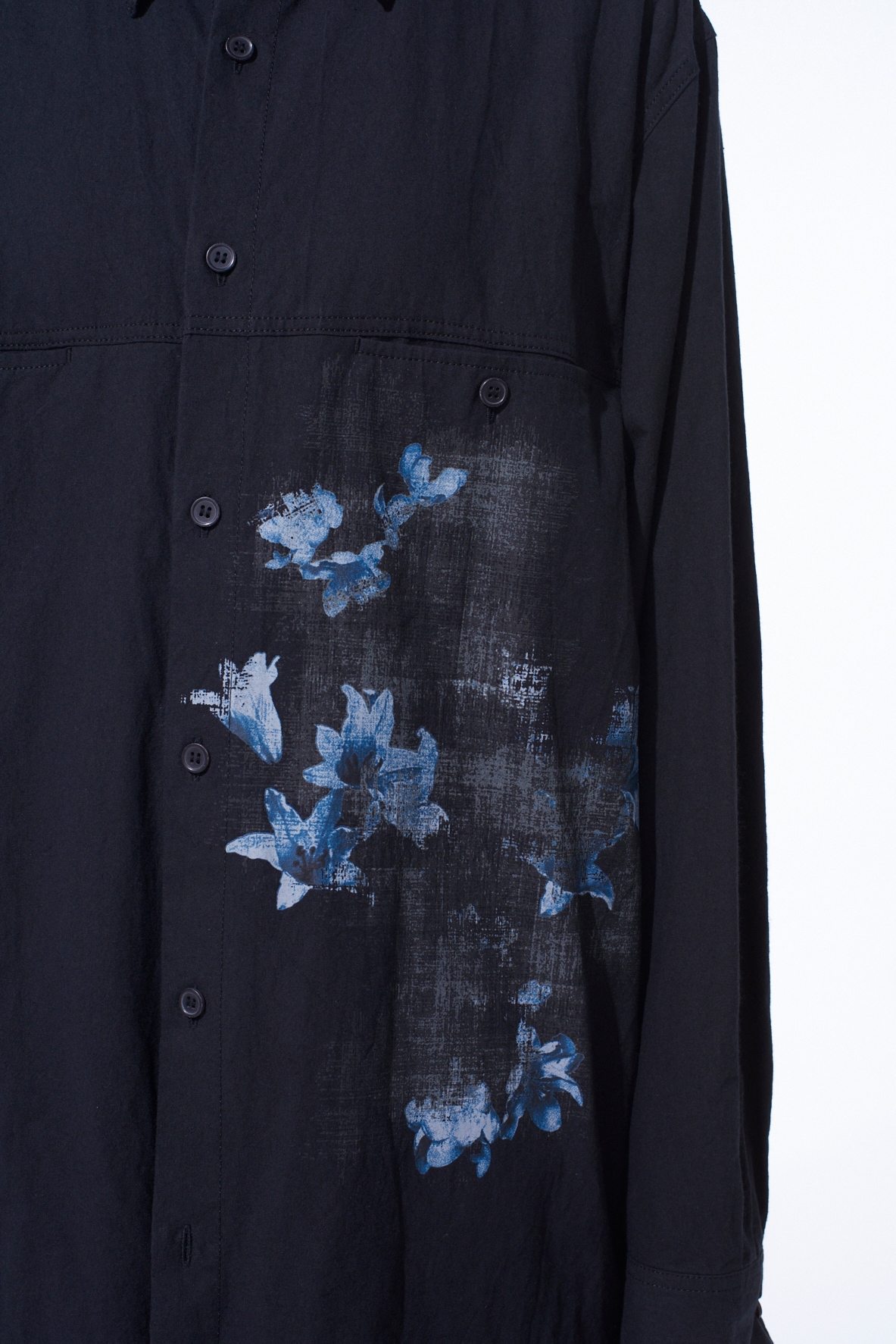 POISONOUS FLOWER PRINT SINGLE SEAM POCKET SHIRT