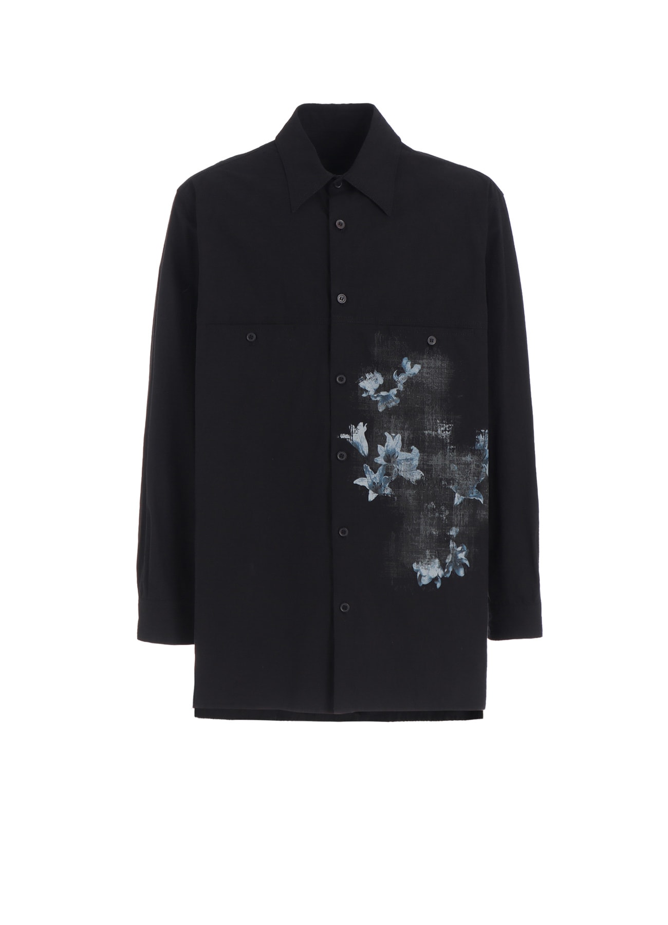 POISONOUS FLOWER PRINT SINGLE SEAM POCKET SHIRT