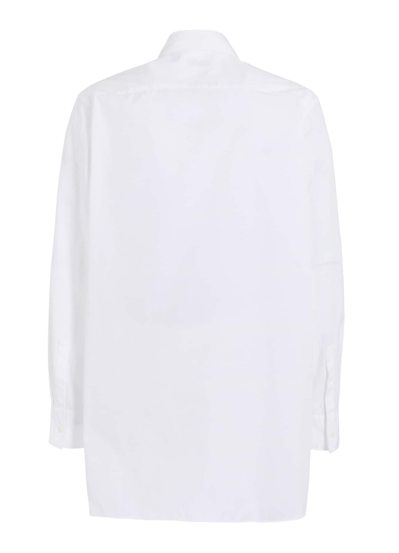 COTTON BROAD ASYMMETRICAL FRILL SHIRT