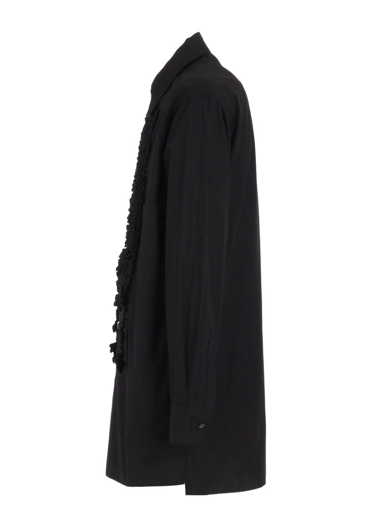 COTTON BROAD ASYMMETRICAL FRILL SHIRT
