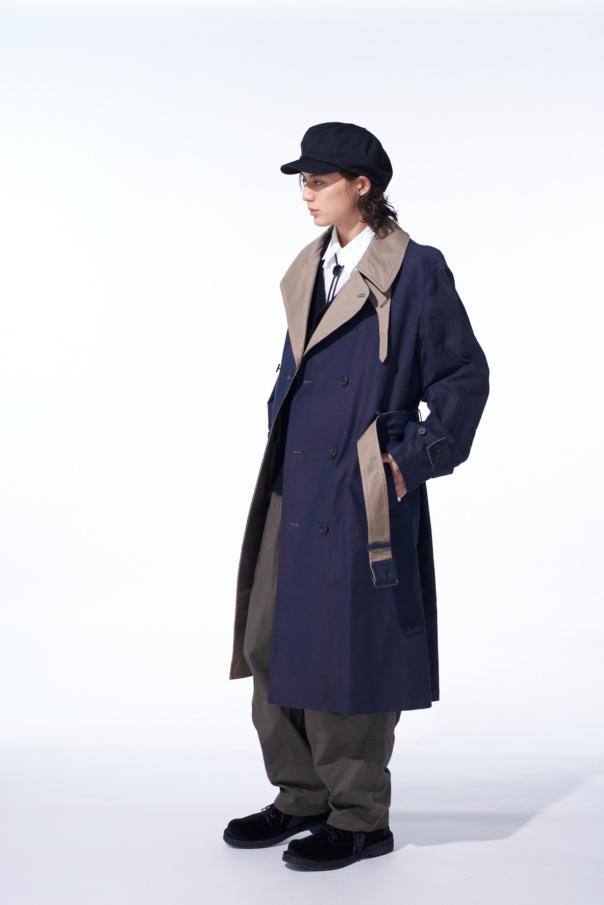 MOLESKIN REVERSIBLE TRENCH COAT