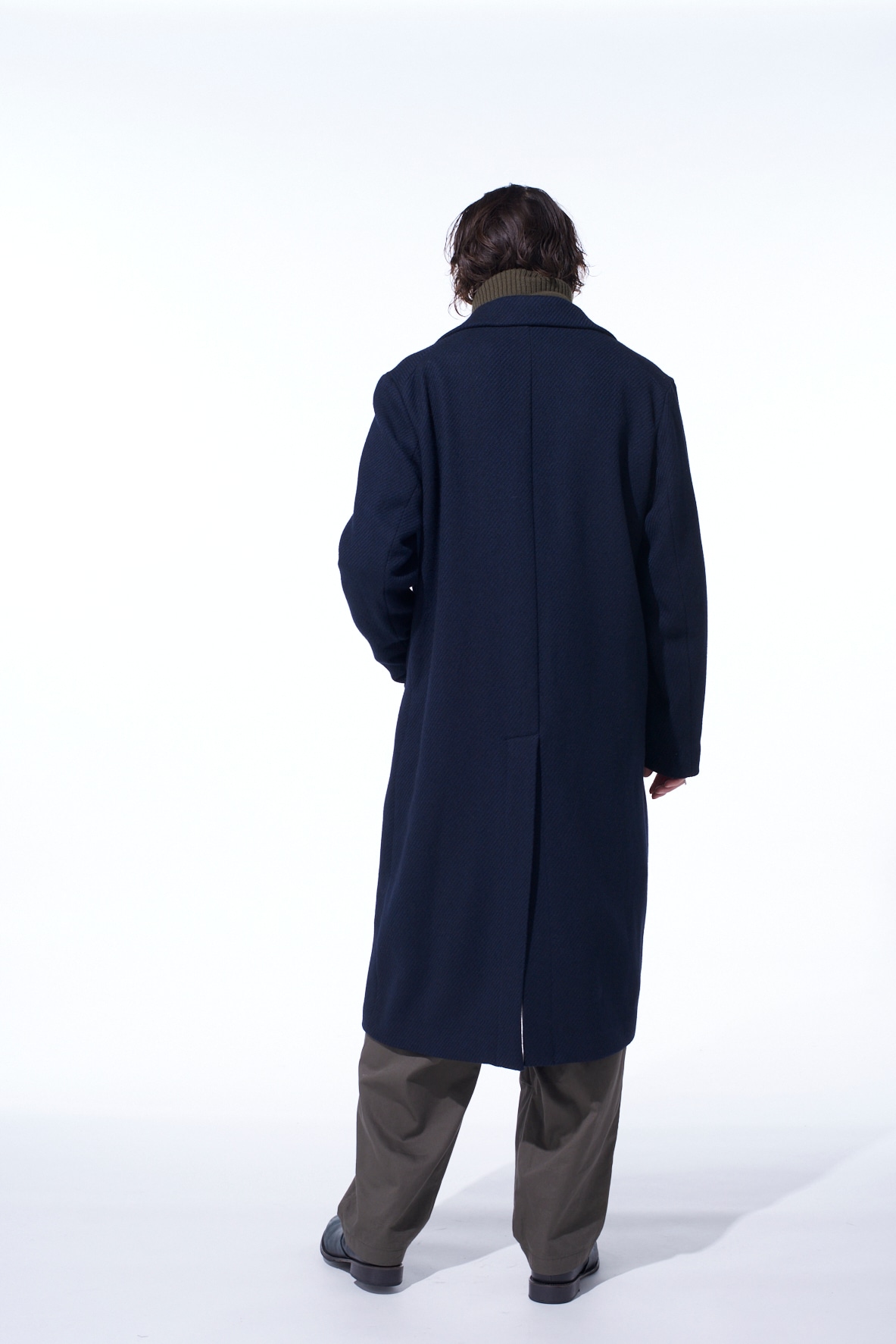 4/24 KERSEY TUBE LAPEL DOUBLE LONG COAT
