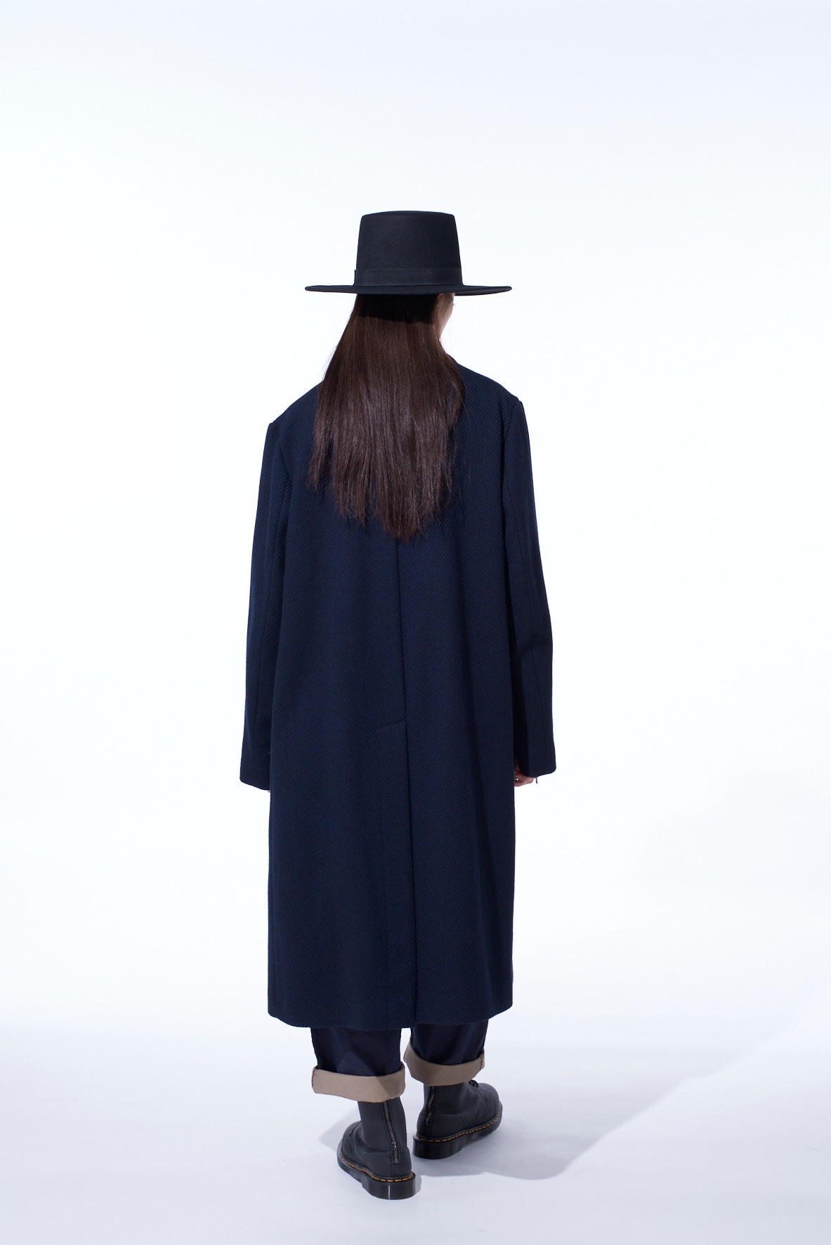 4/24 KERSEY TUBE LAPEL DOUBLE LONG COAT