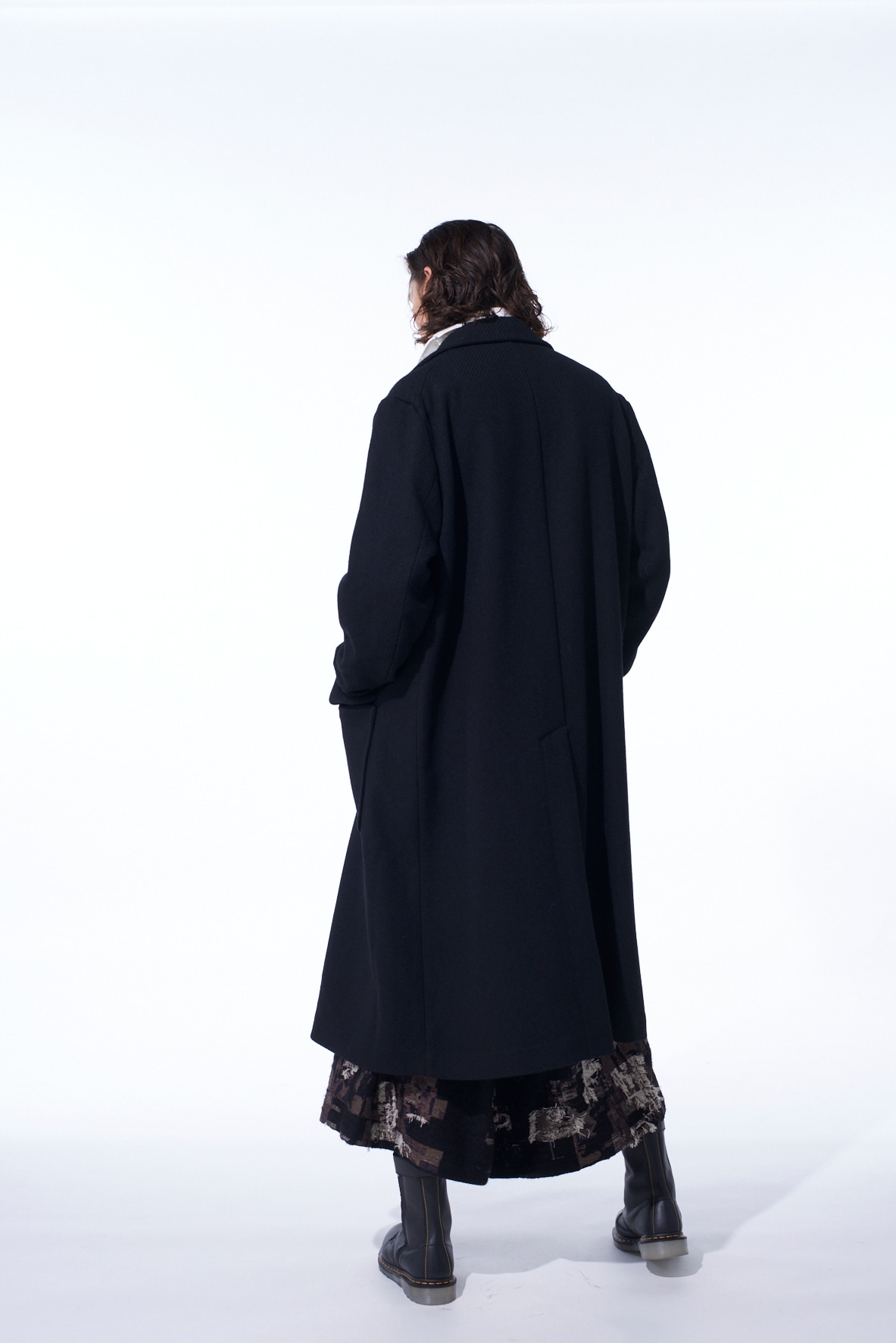 4/24 KERSEY TUBE LAPEL DOUBLE LONG COAT