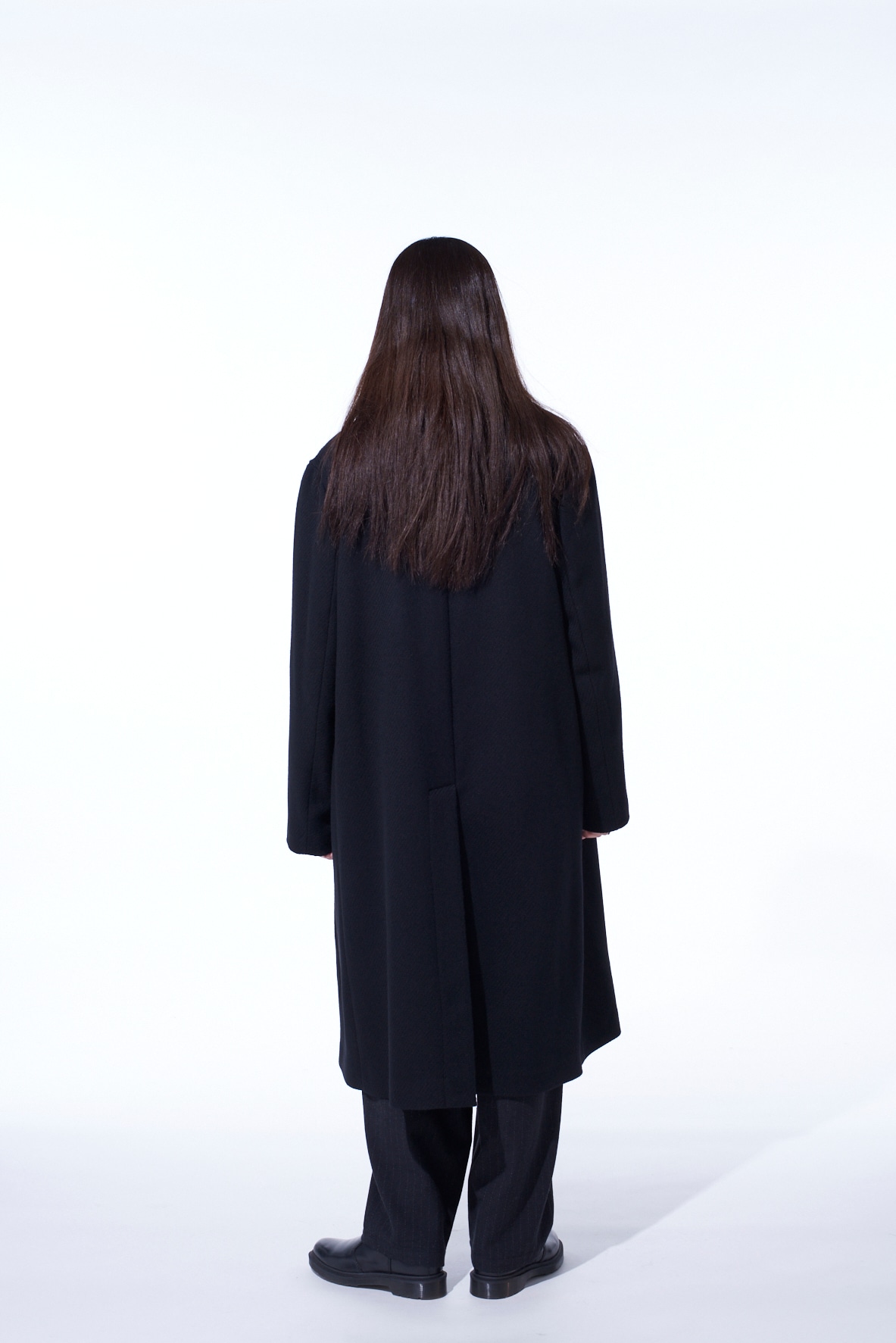 4/24 KERSEY TUBE LAPEL DOUBLE LONG COAT