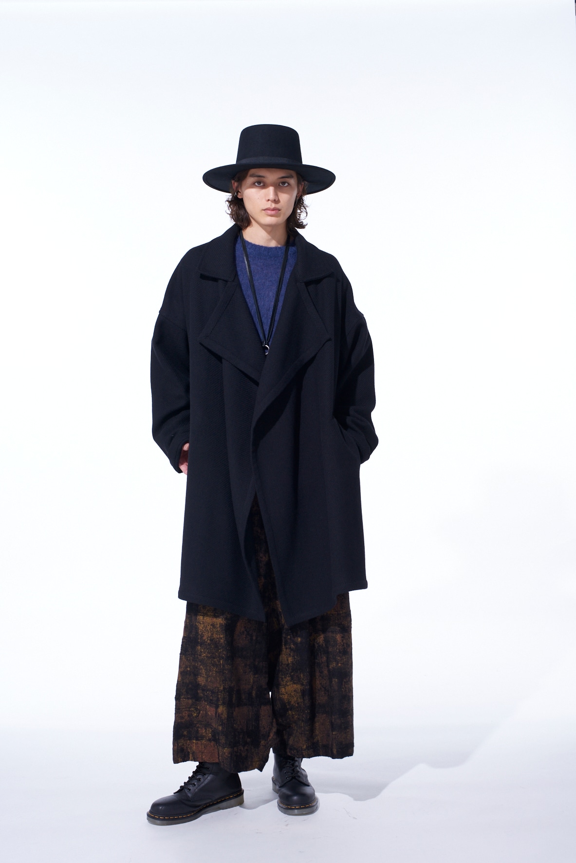 4/24 KERSEY FRAME DOUBLE COLLAR DRAPE COAT
