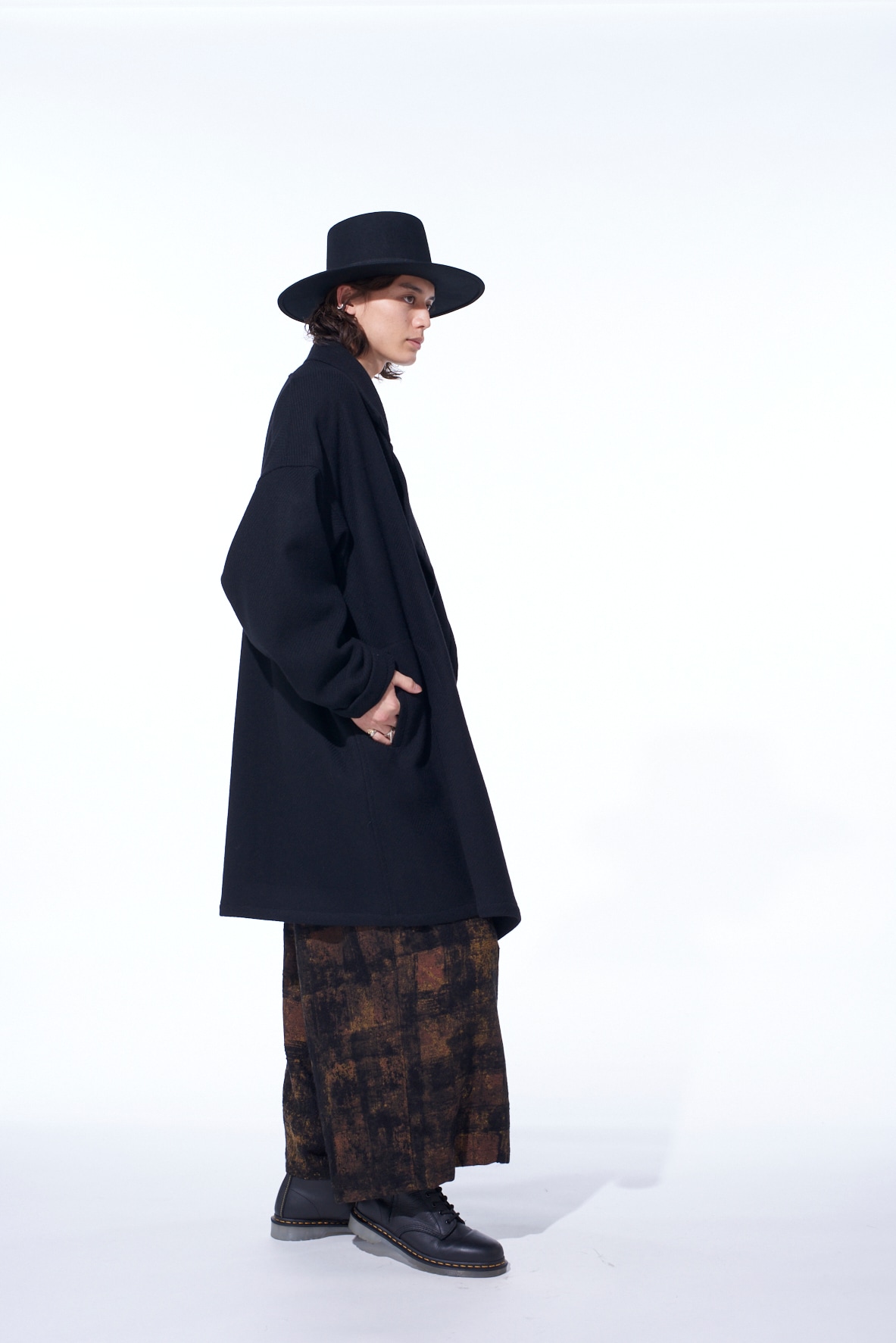 4/24 KERSEY FRAME DOUBLE COLLAR DRAPE COAT