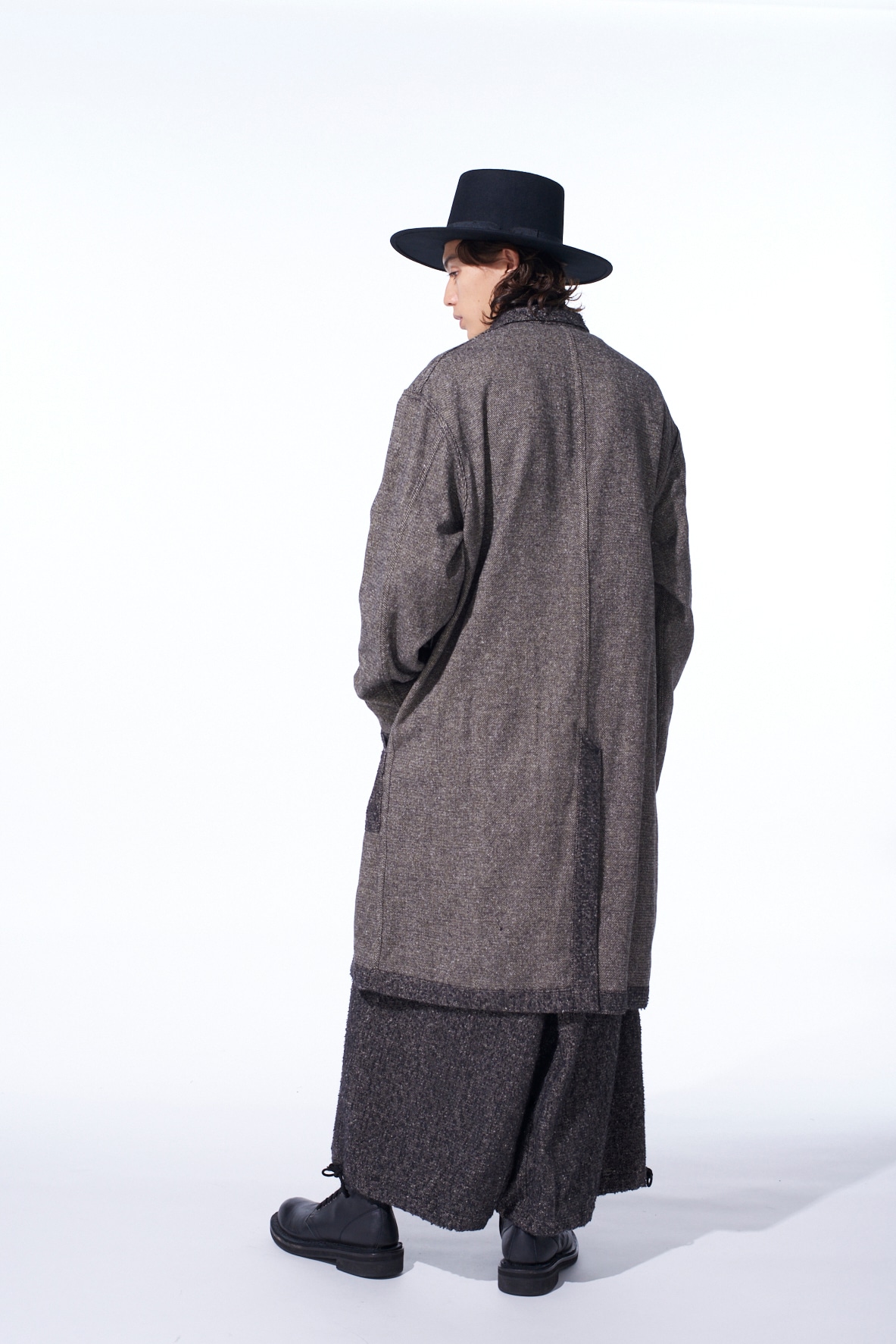 BRUSHED TWILL NEEDLE PUNCH SHOP COAT