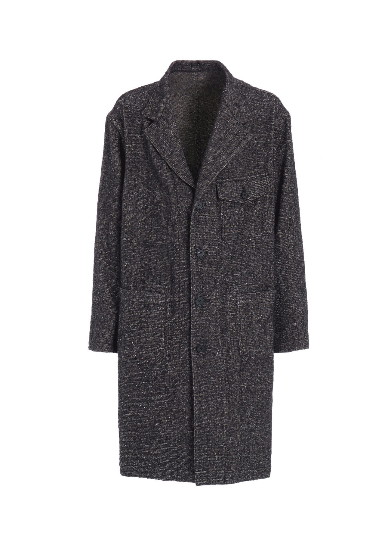 BRUSHED TWILL NEEDLE PUNCH SHOP COAT