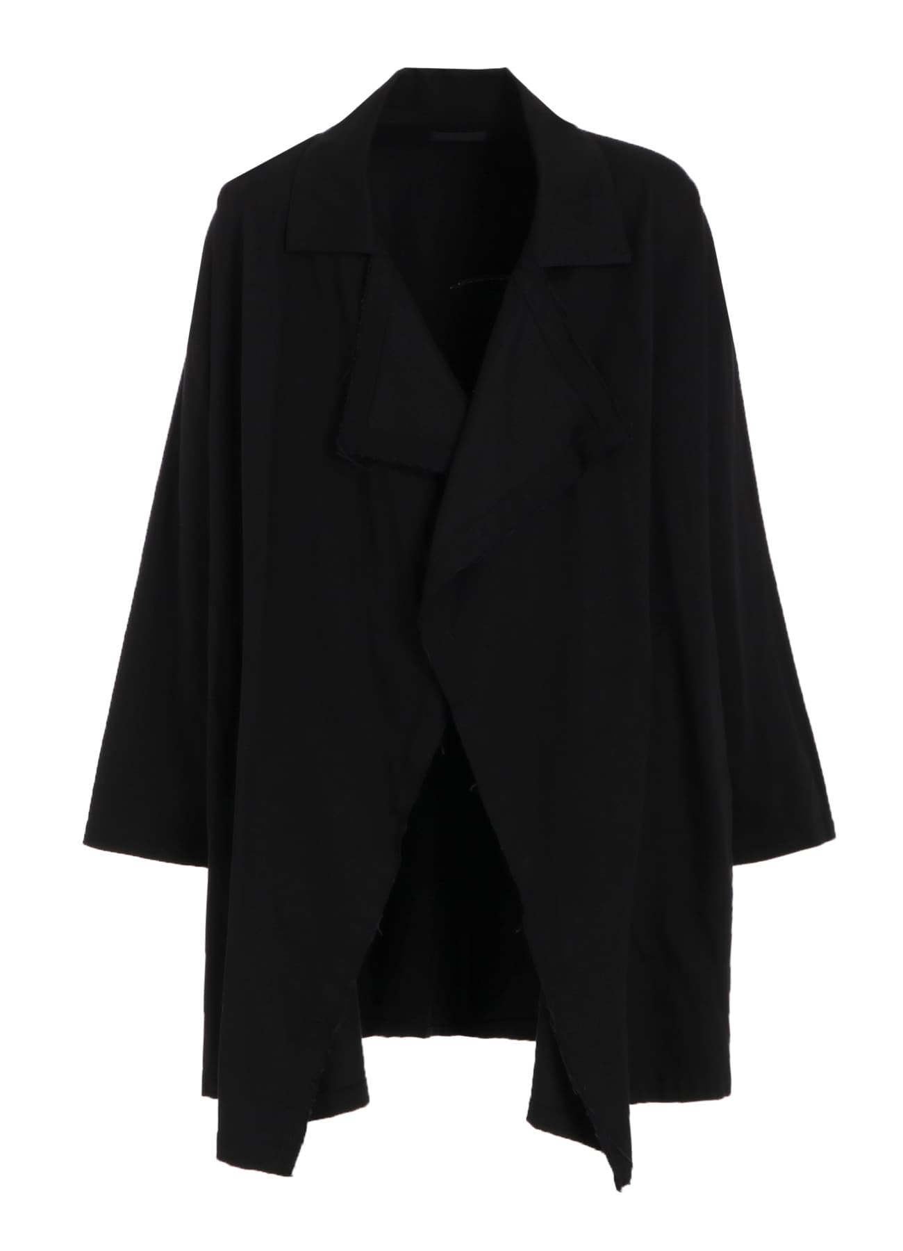COTTON DRILL EMBROIDERY CUT-OUT DRAPE COAT