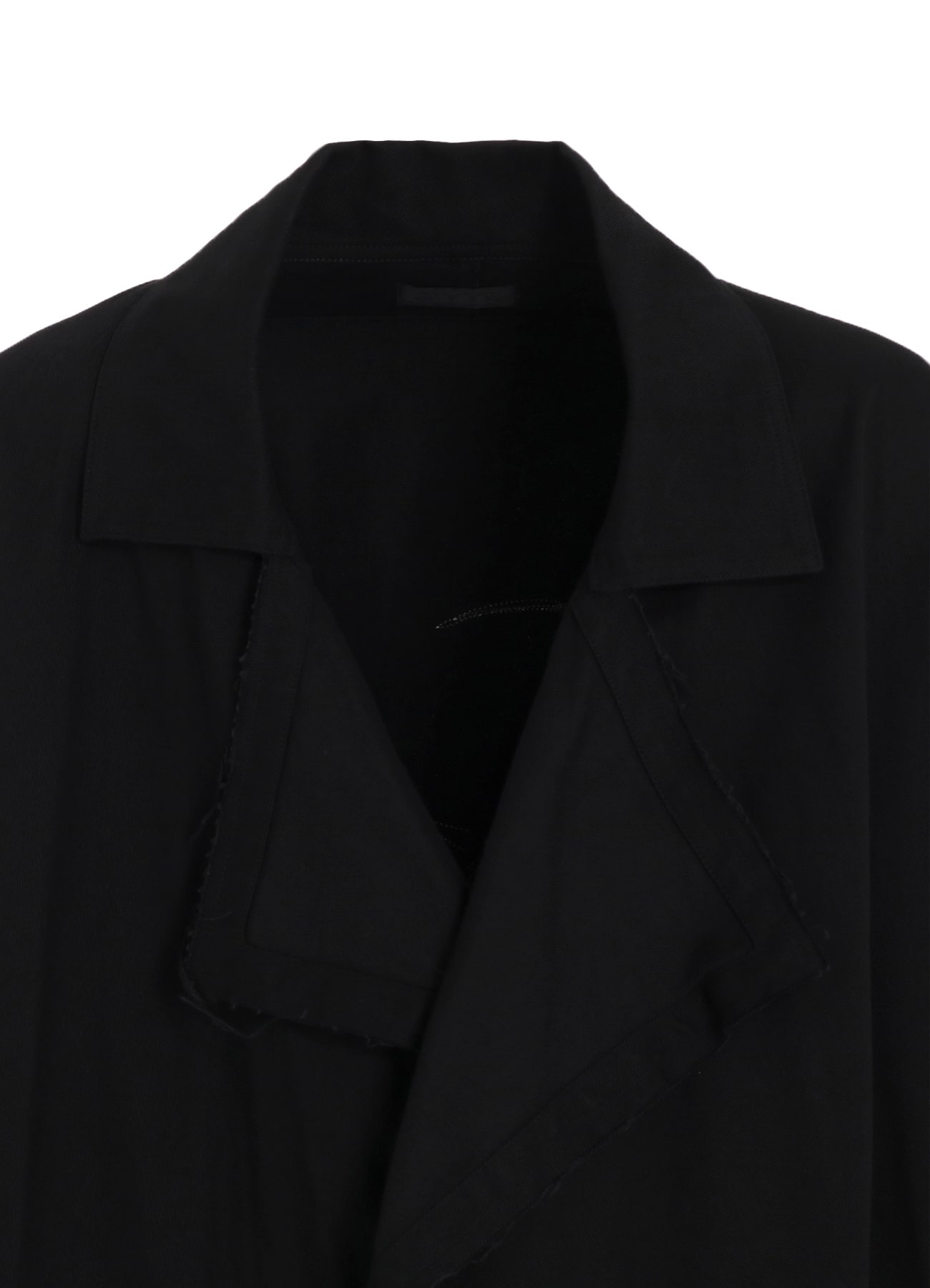 COTTON DRILL EMBROIDERY CUT-OUT DRAPE COAT