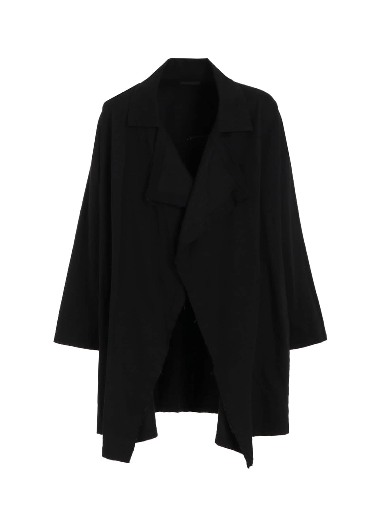 COTTON DRILL EMBROIDERY CUT-OUT DRAPE COAT