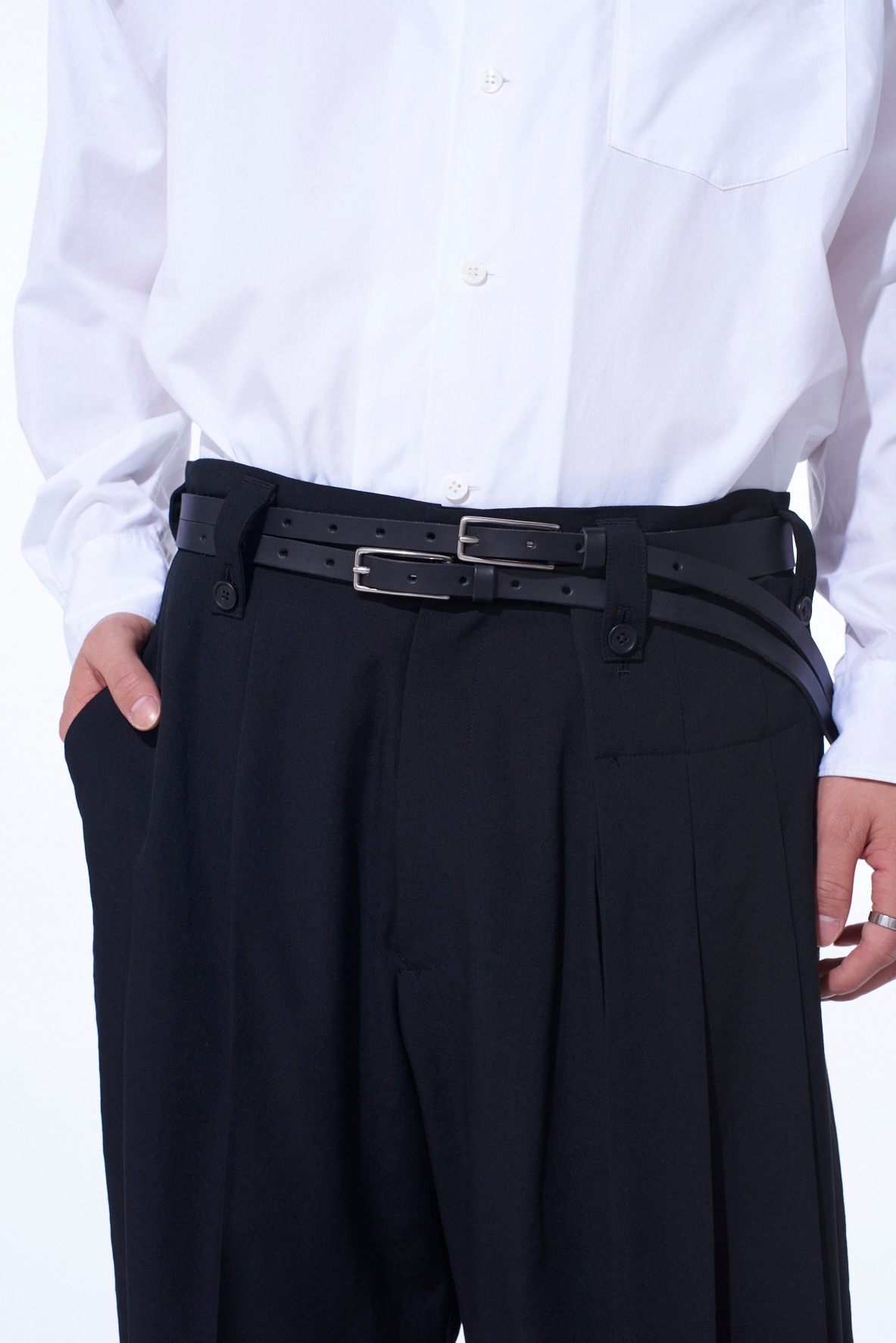COW LEATHER DOUBLE BELT