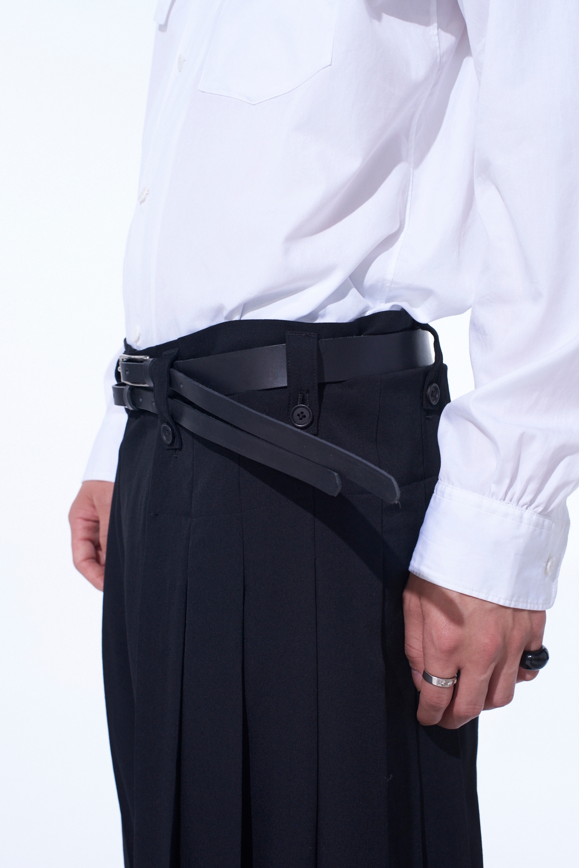 COW LEATHER DOUBLE BELT