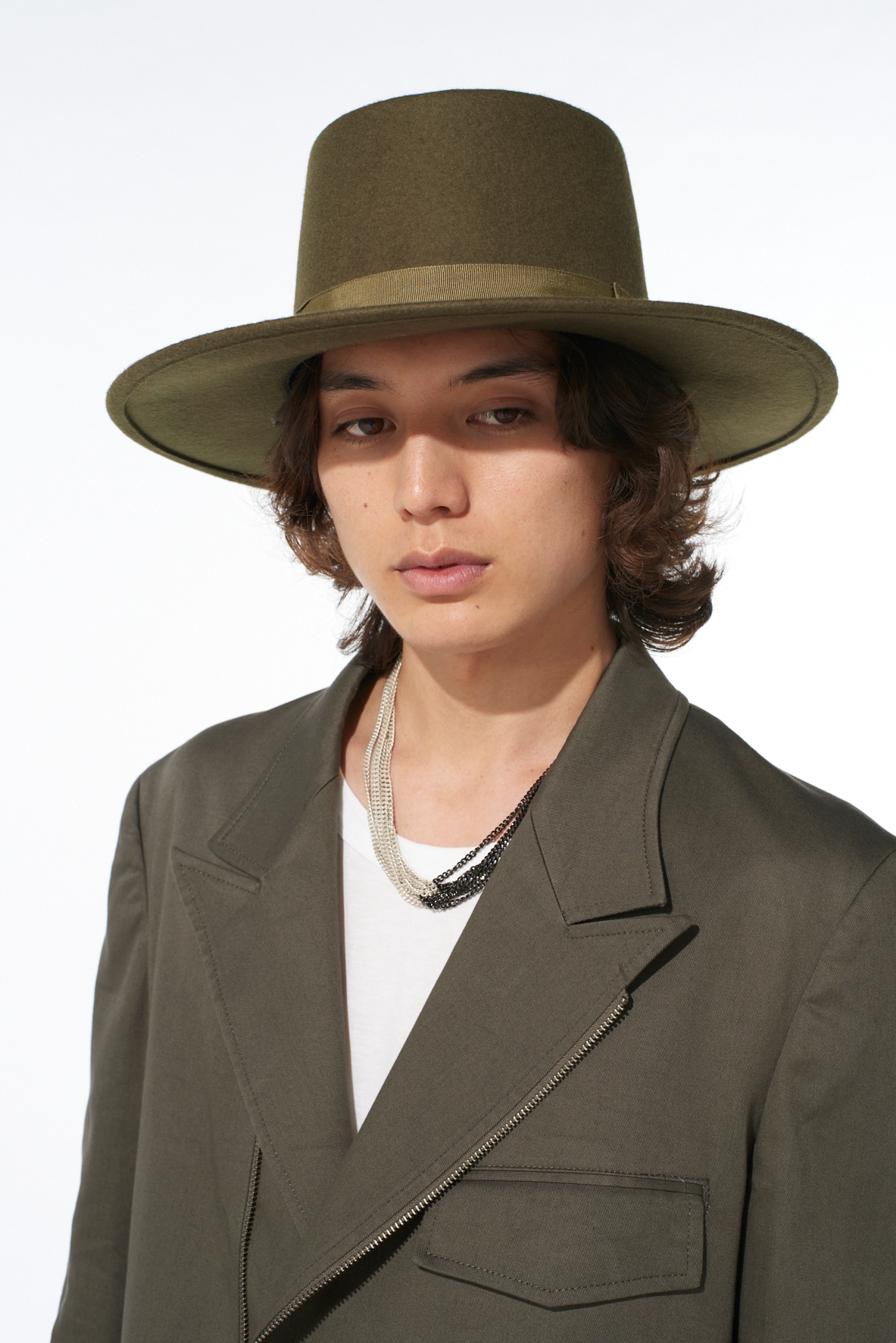 WOOL FELT WIDE BRIM HAT