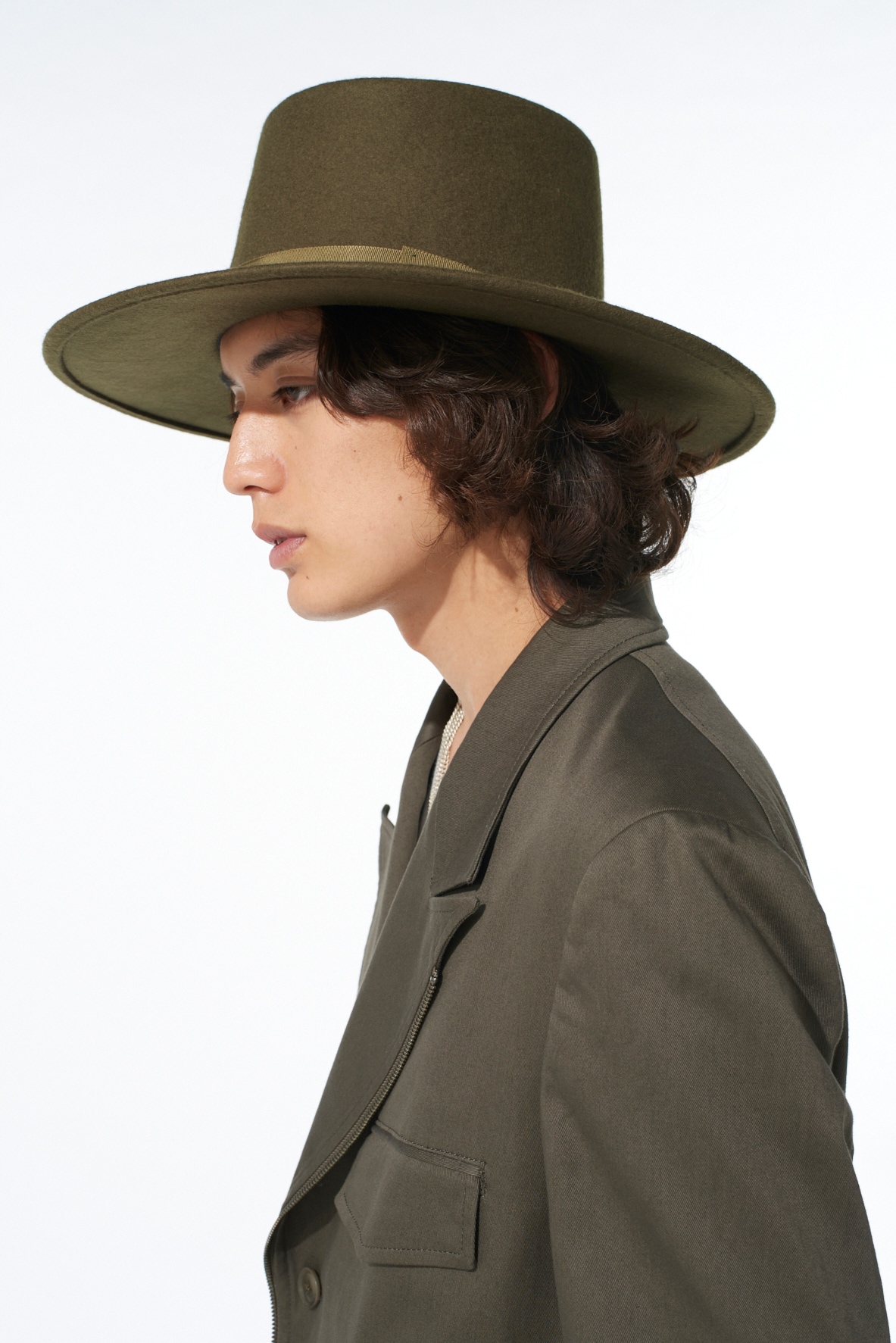 WOOL FELT WIDE BRIM HAT