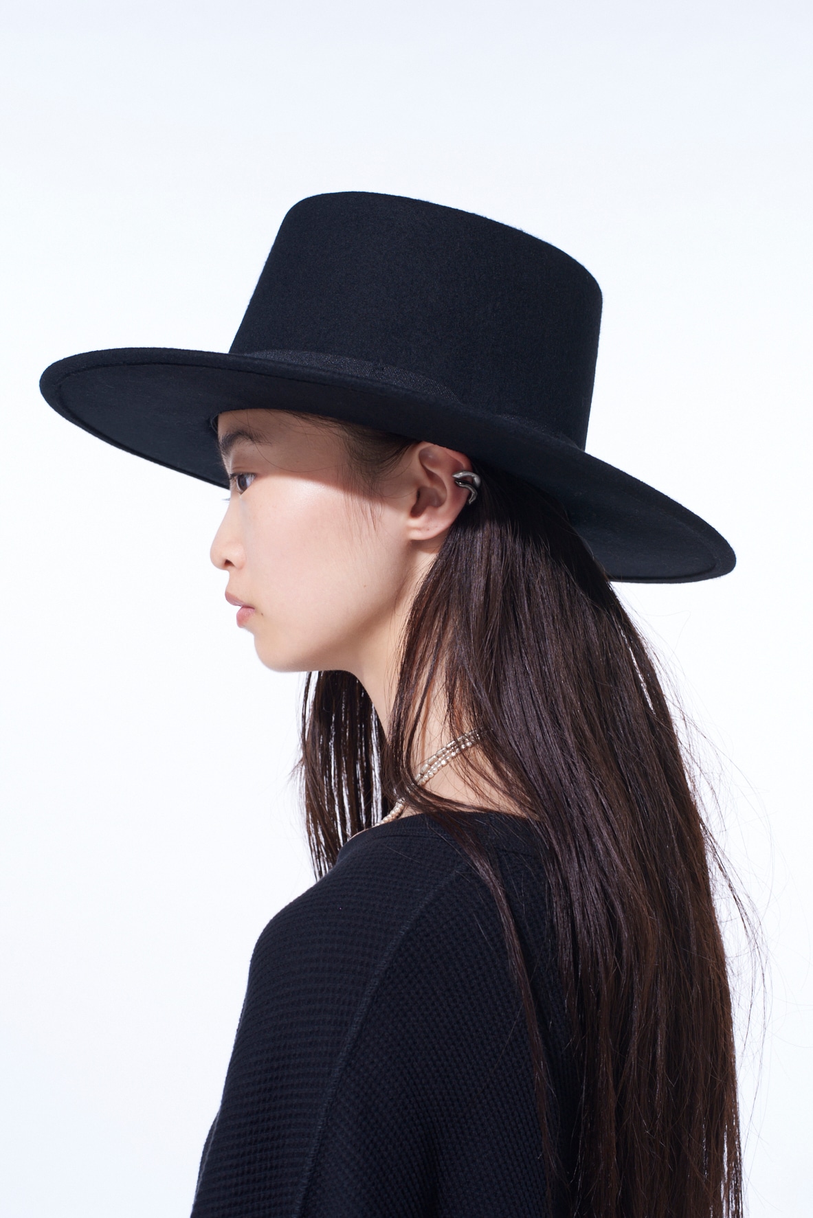 WOOL FELT WIDE BRIM HAT
