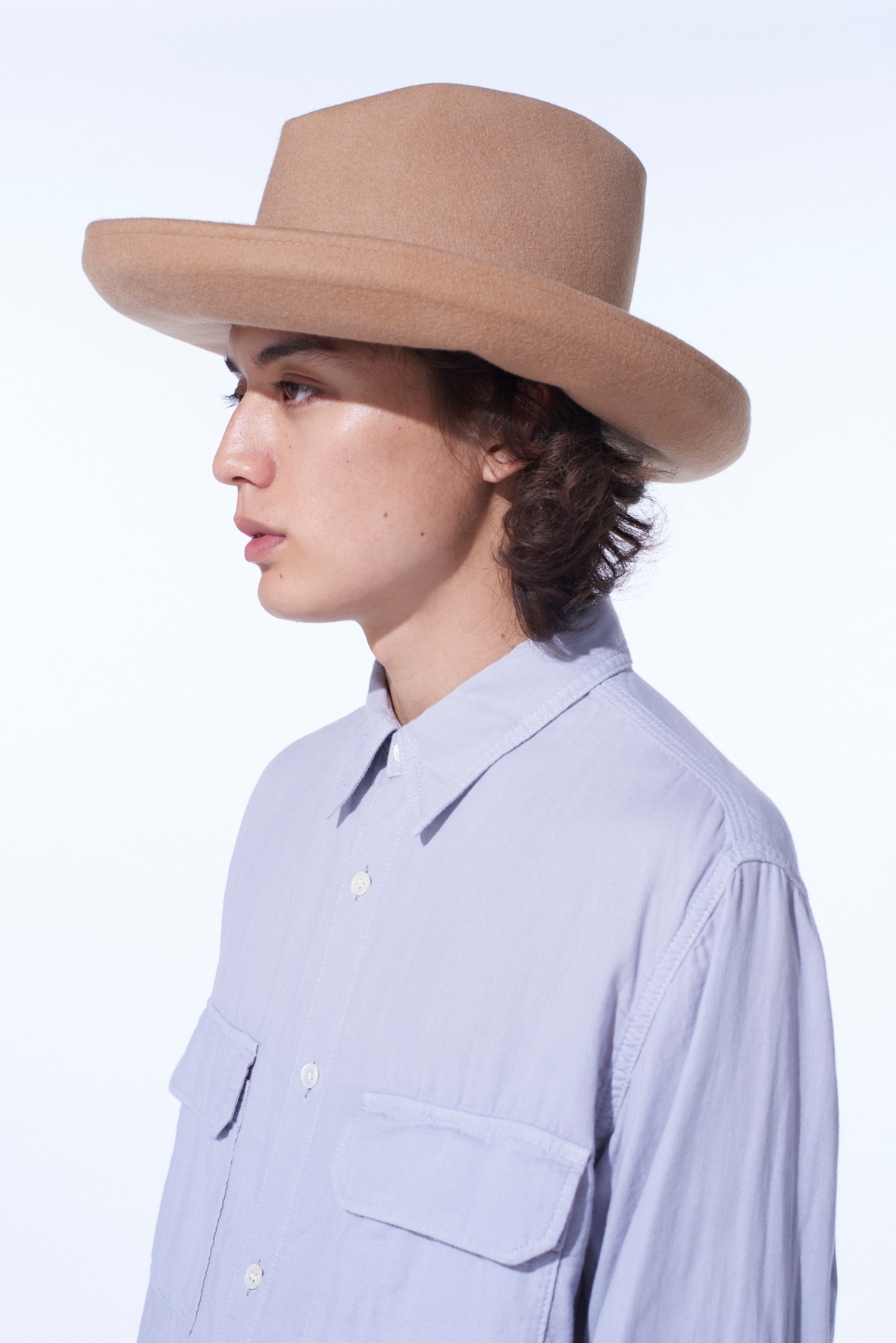 WOOL FELT ROLLABLE BRIM MOUNTAIN HAT