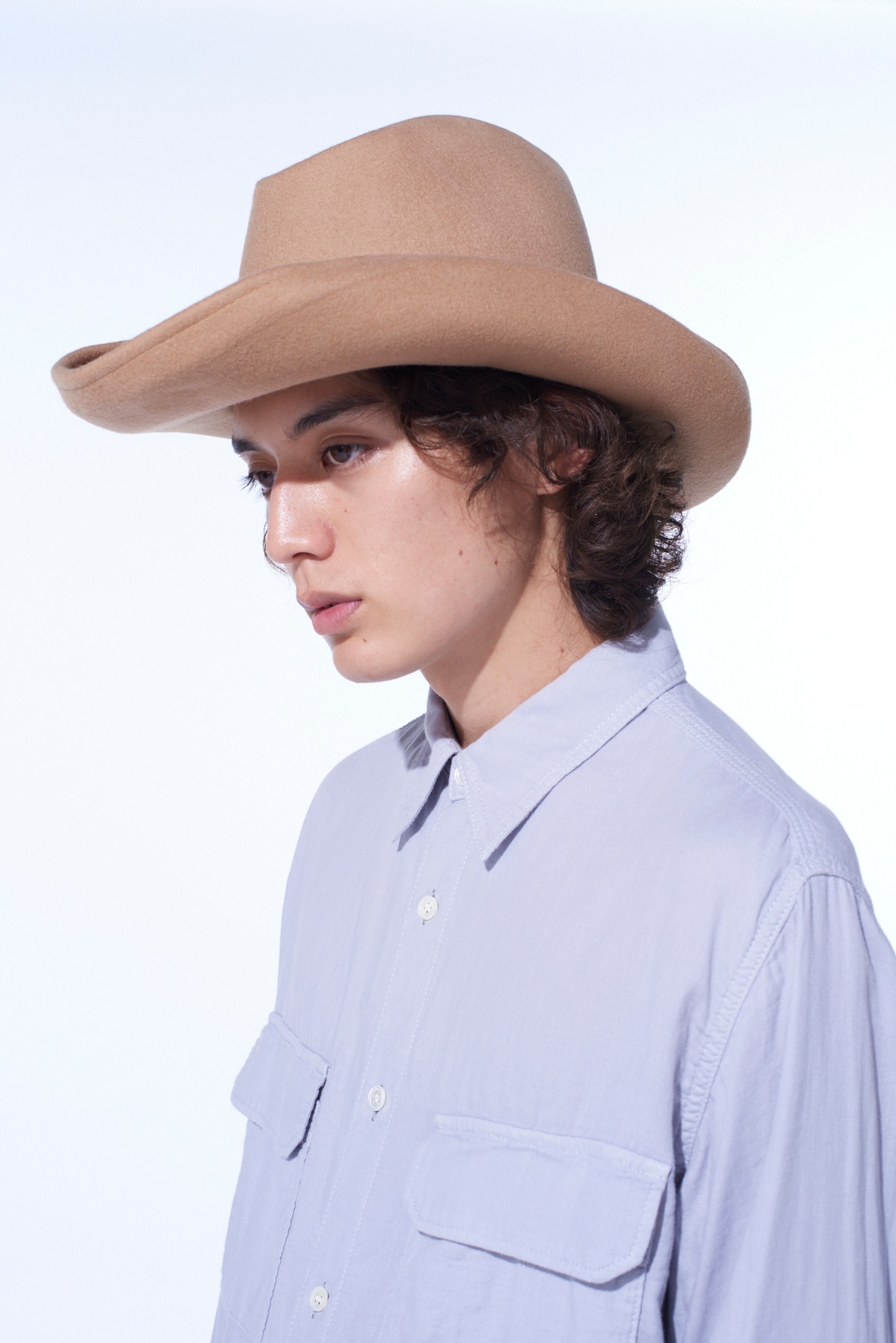 WOOL FELT ROLLABLE BRIM MOUNTAIN HAT