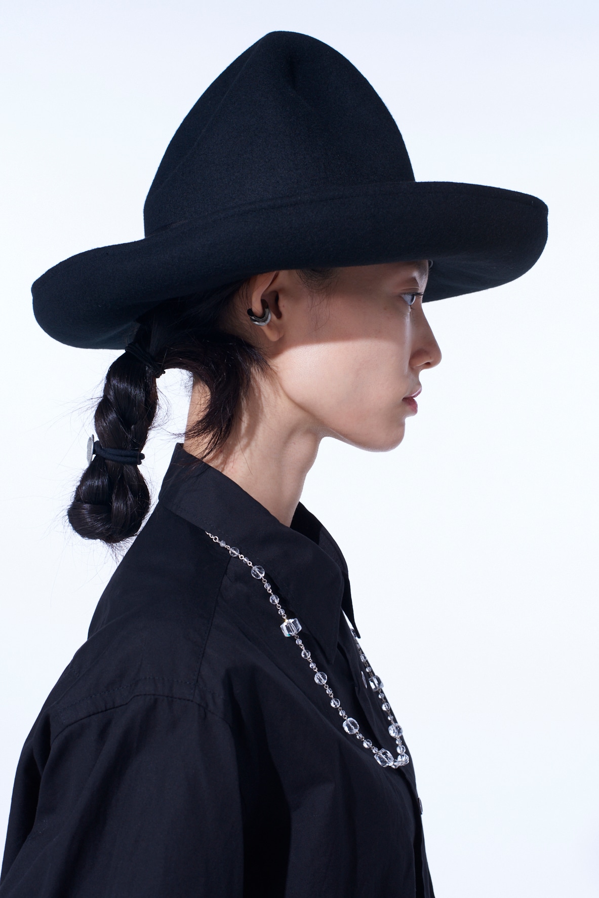 WOOL FELT ROLLABLE BRIM MOUNTAIN HAT