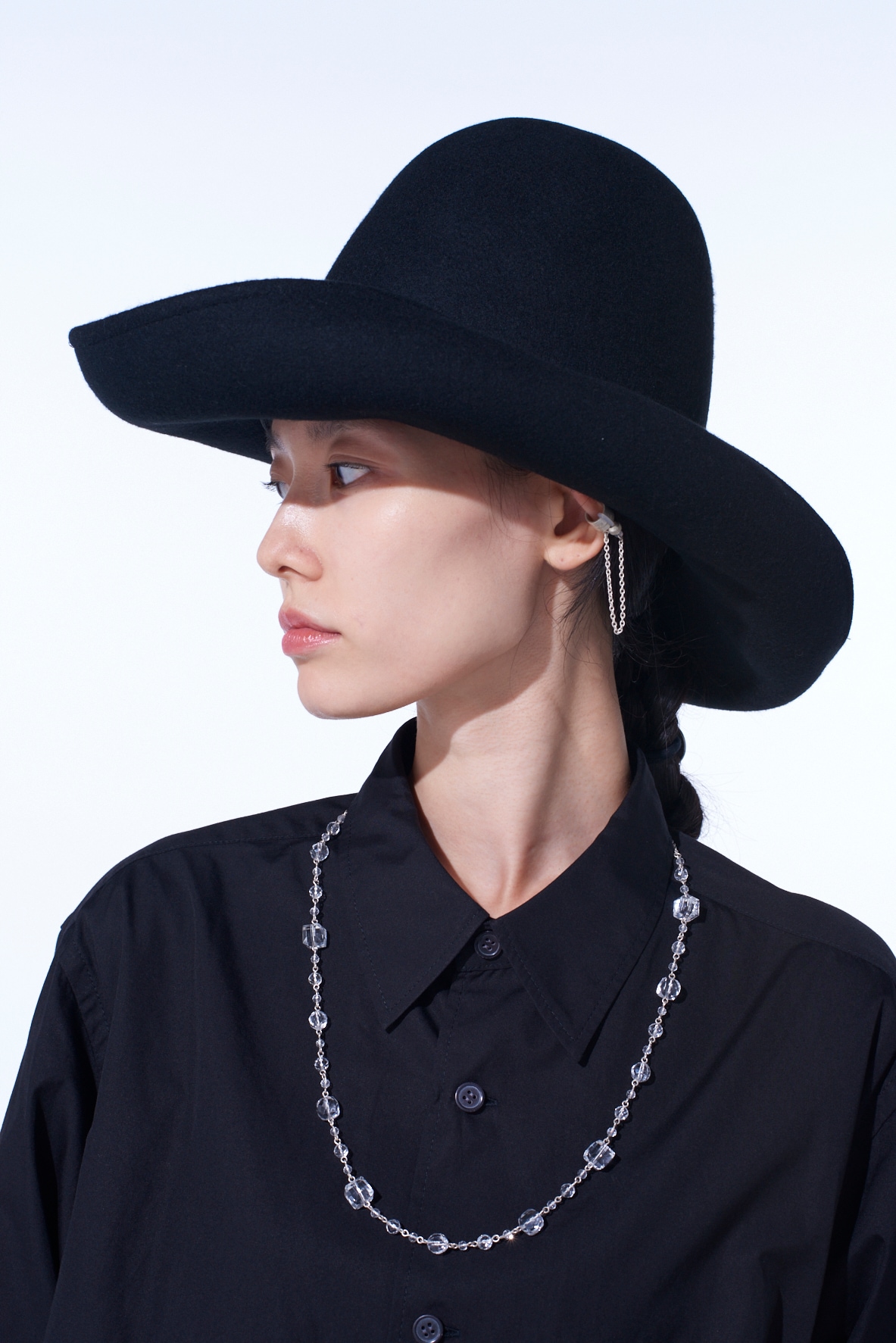 WOOL FELT ROLLABLE BRIM MOUNTAIN HAT