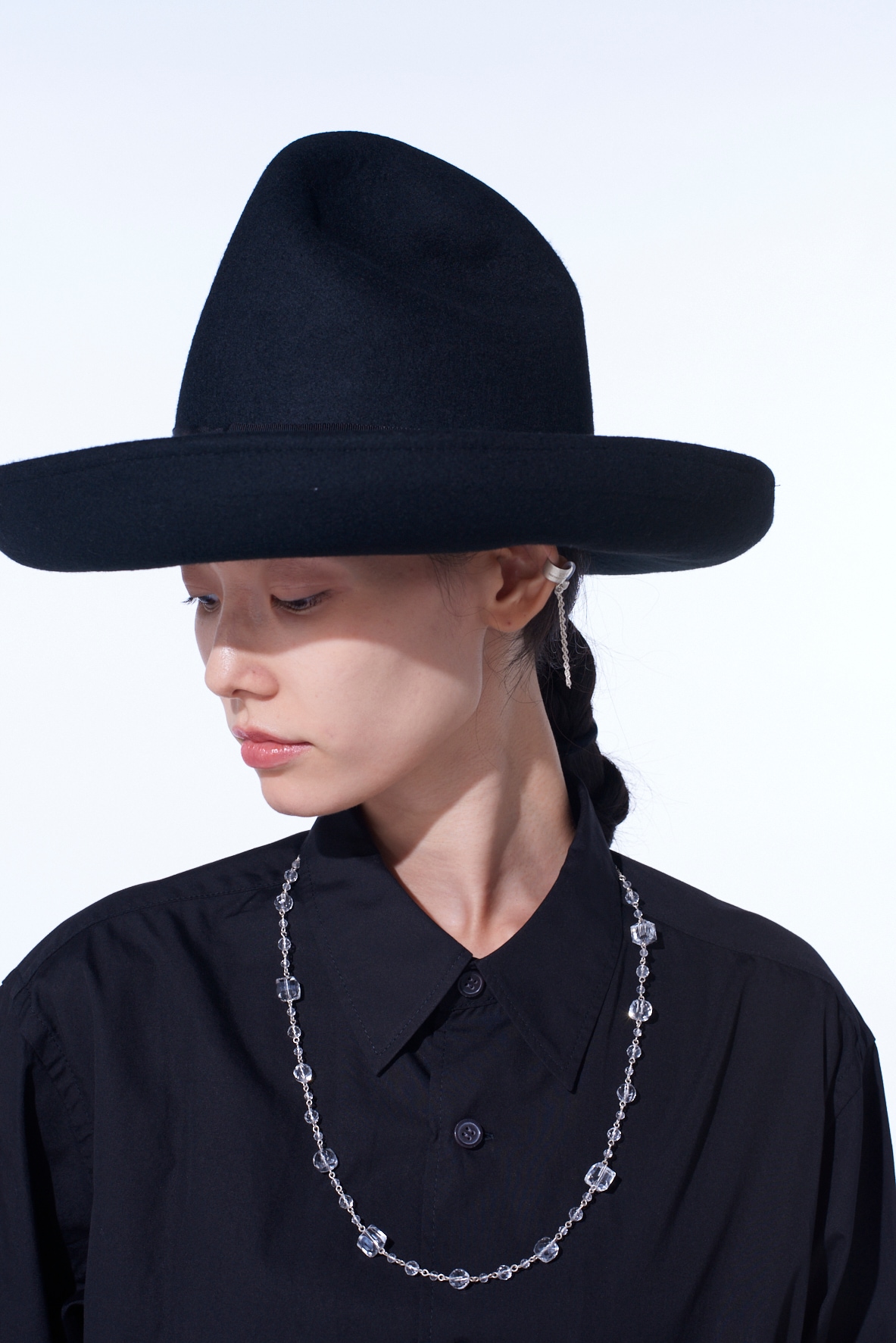 WOOL FELT ROLLABLE BRIM MOUNTAIN HAT