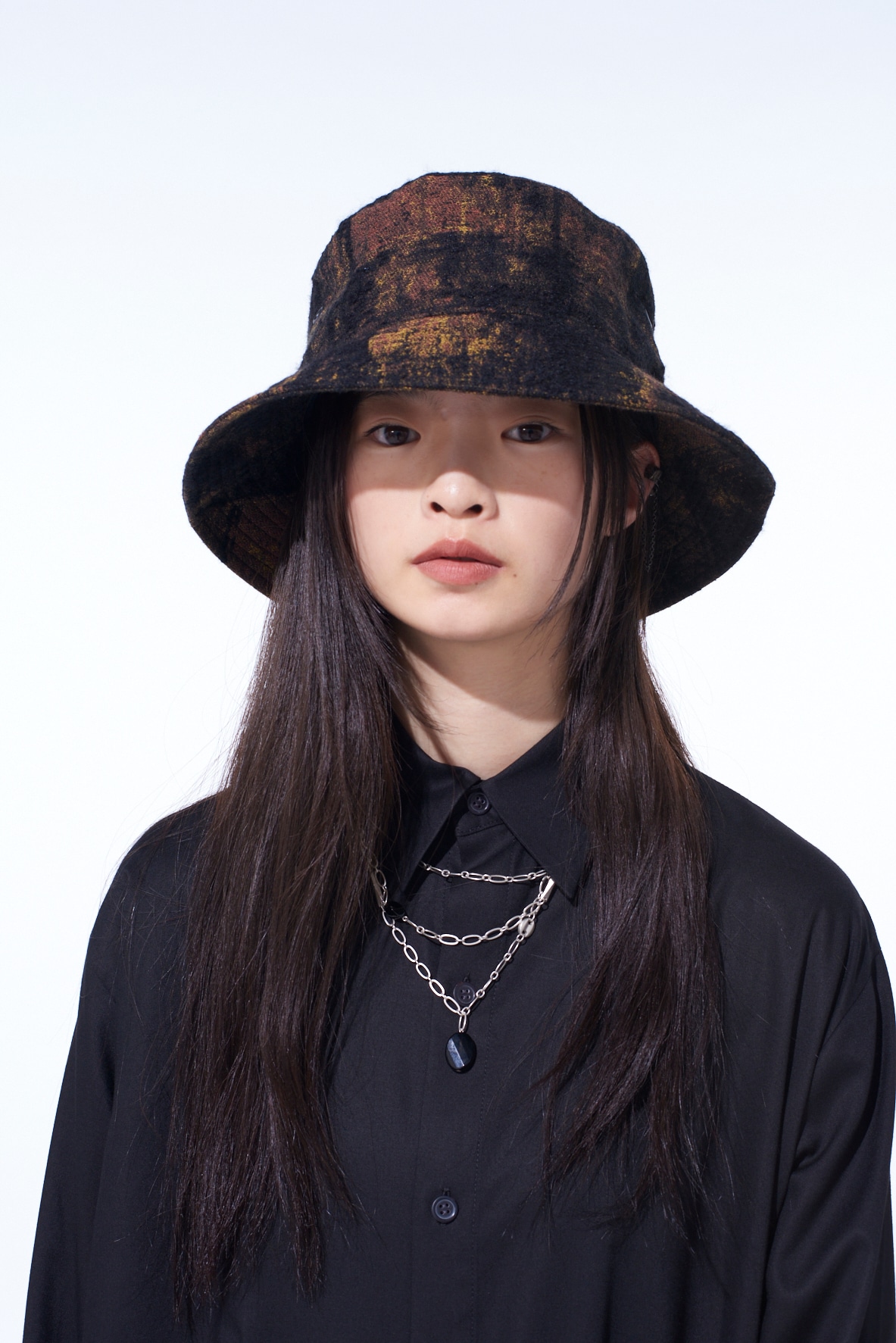 CHECK JACQUARD BUCKET HAT