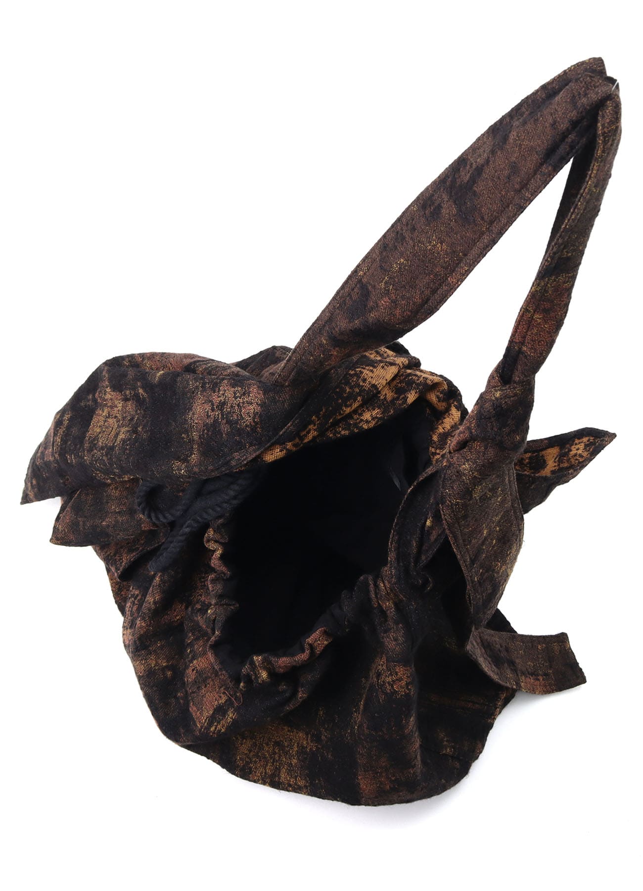 CHECK JACQUARD DRAPED SHOULDER BAG