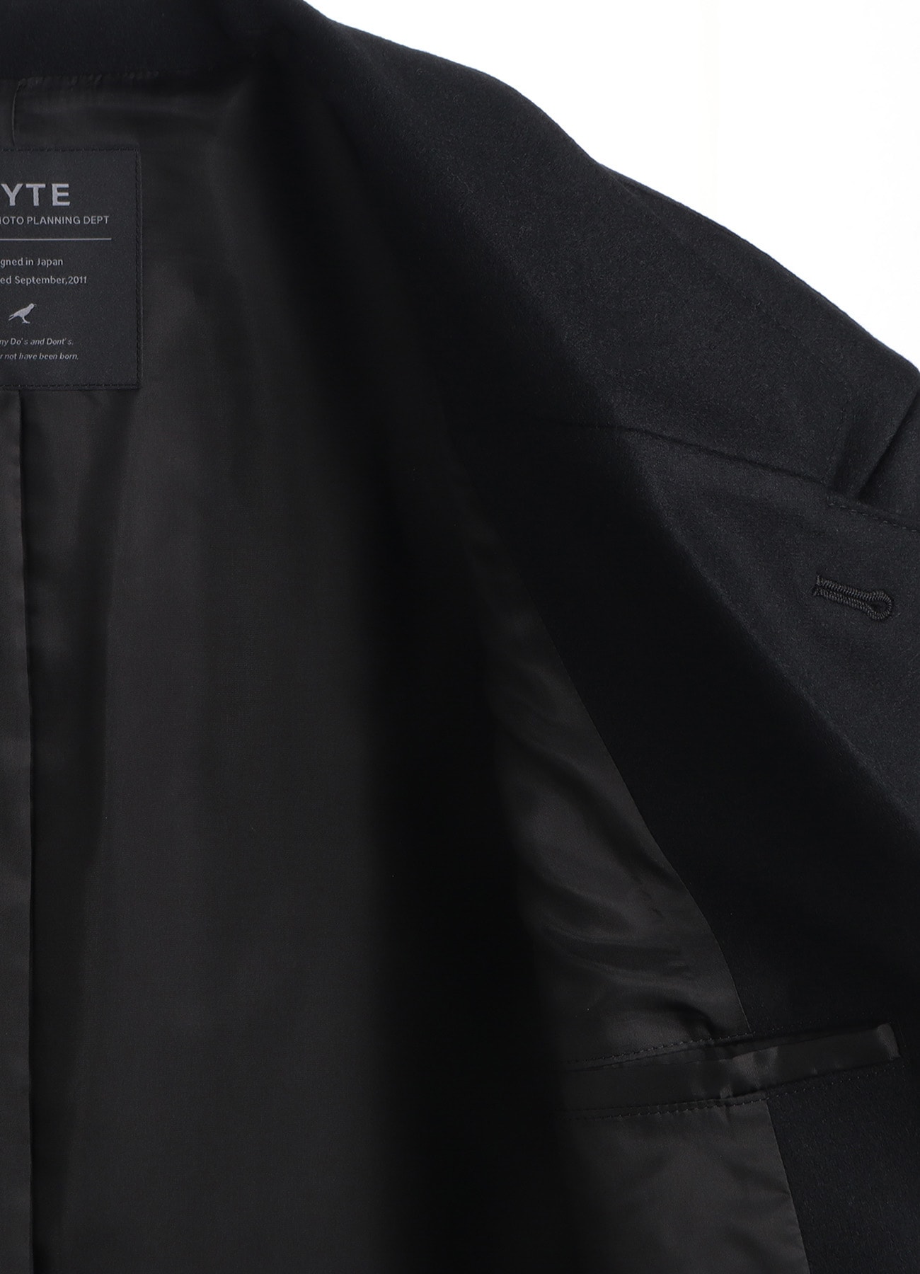 LAMB WOOL PRINTED MESSEGE EMBROIDERY TAILORED JACKET