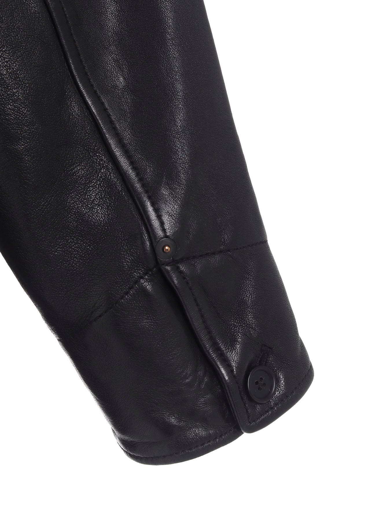 WASHED SHEEP LEATHER COVERALL WITH WORKWEAR DETAILS