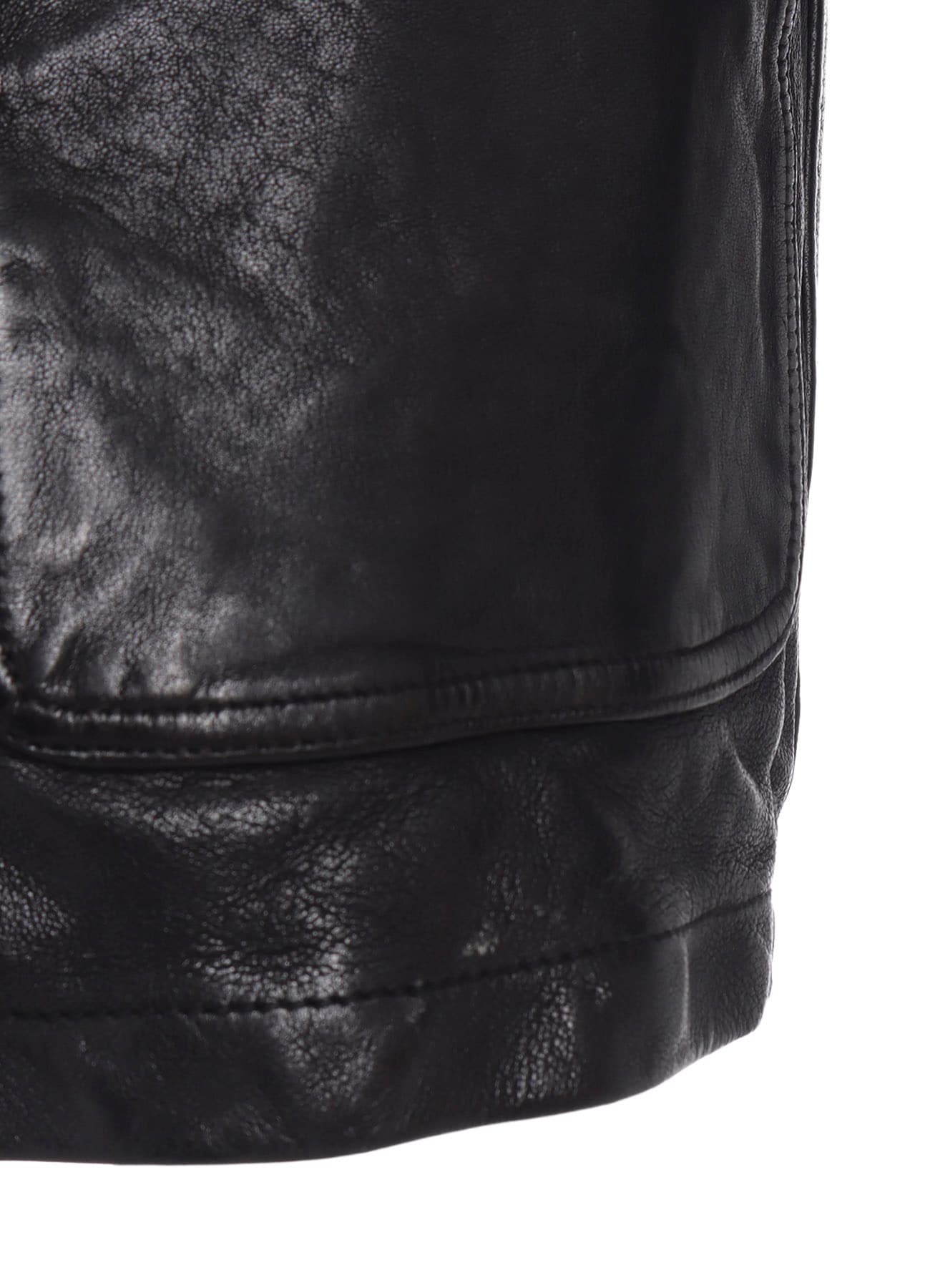 WASHED SHEEP LEATHER COVERALL WITH WORKWEAR DETAILS