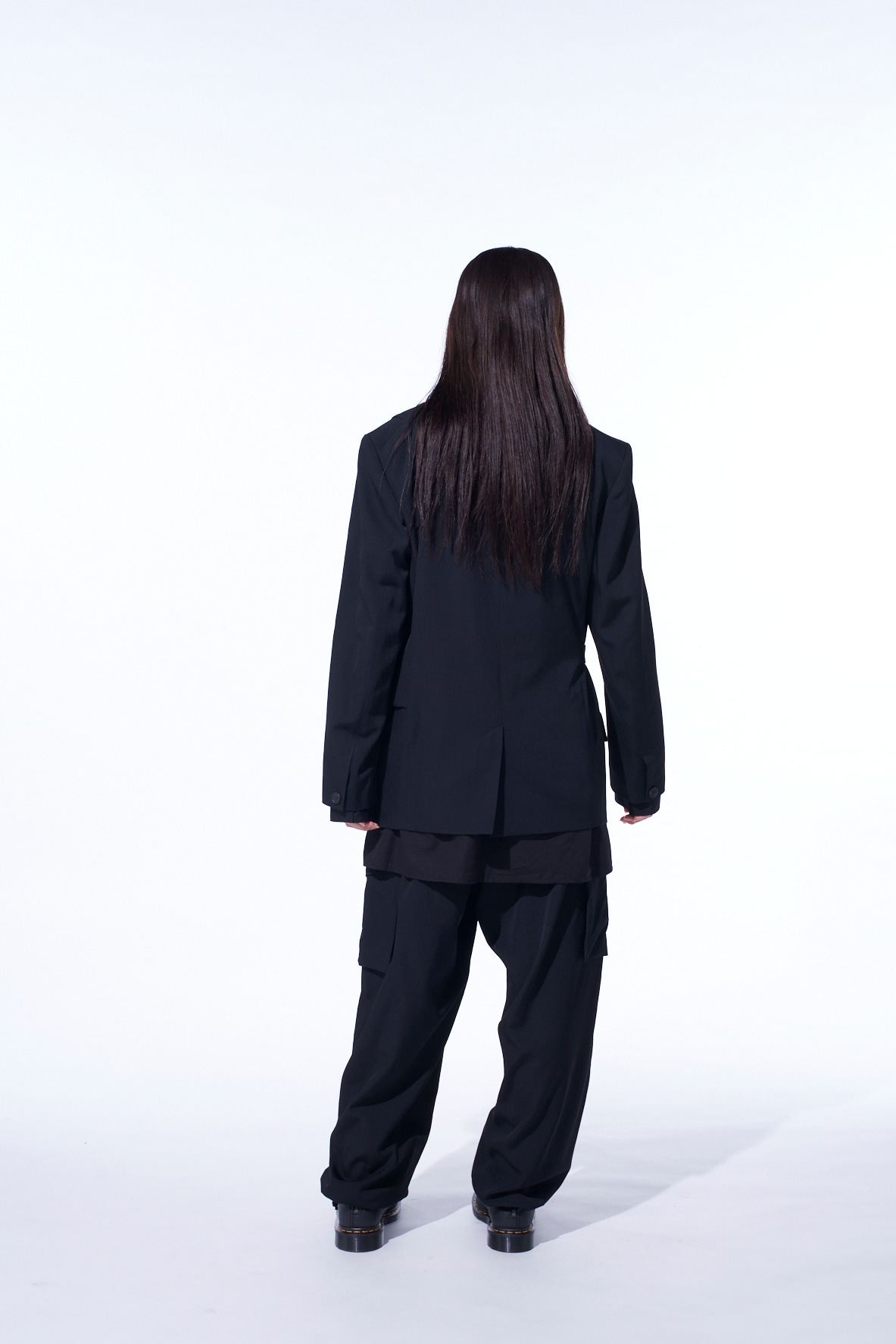WASHER WOOL GABARDINE VEST FRONT JACKET