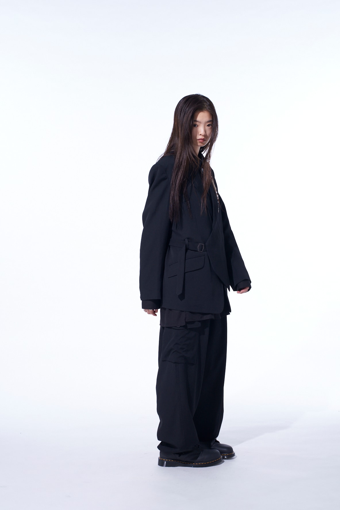 WASHER WOOL GABARDINE VEST FRONT JACKET