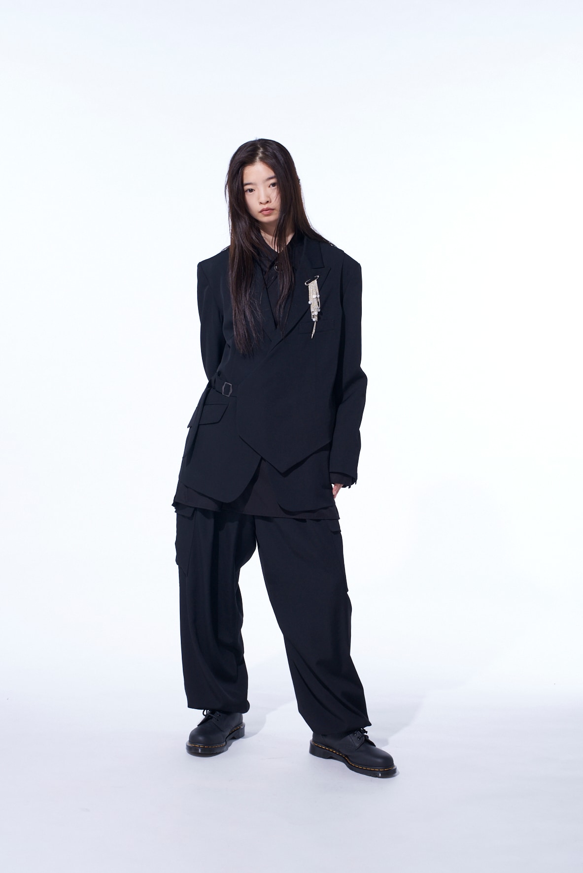 WASHER WOOL GABARDINE VEST FRONT JACKET