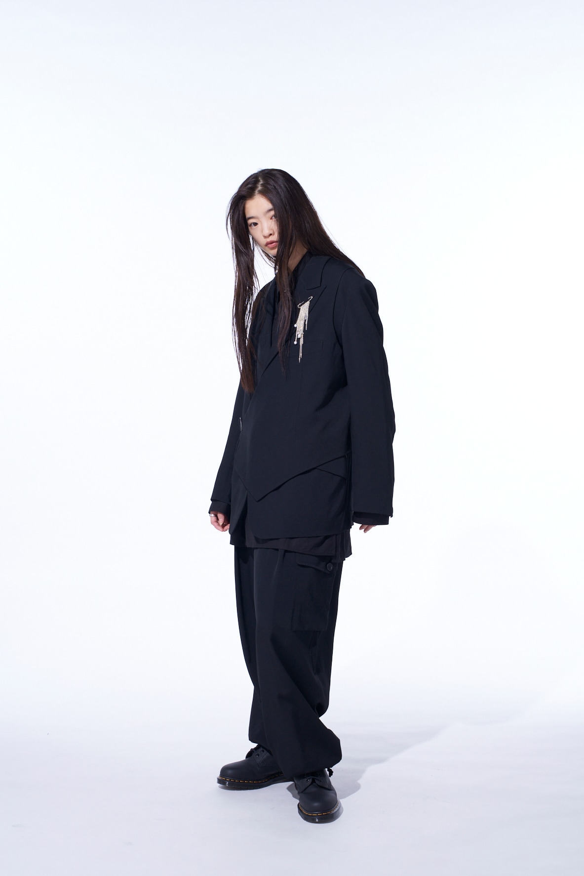 WASHER WOOL GABARDINE VEST FRONT JACKET