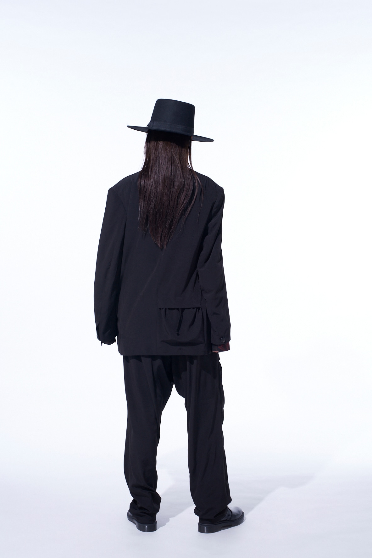 CREPE de CHINE SHIRRING POCKETS JACKET