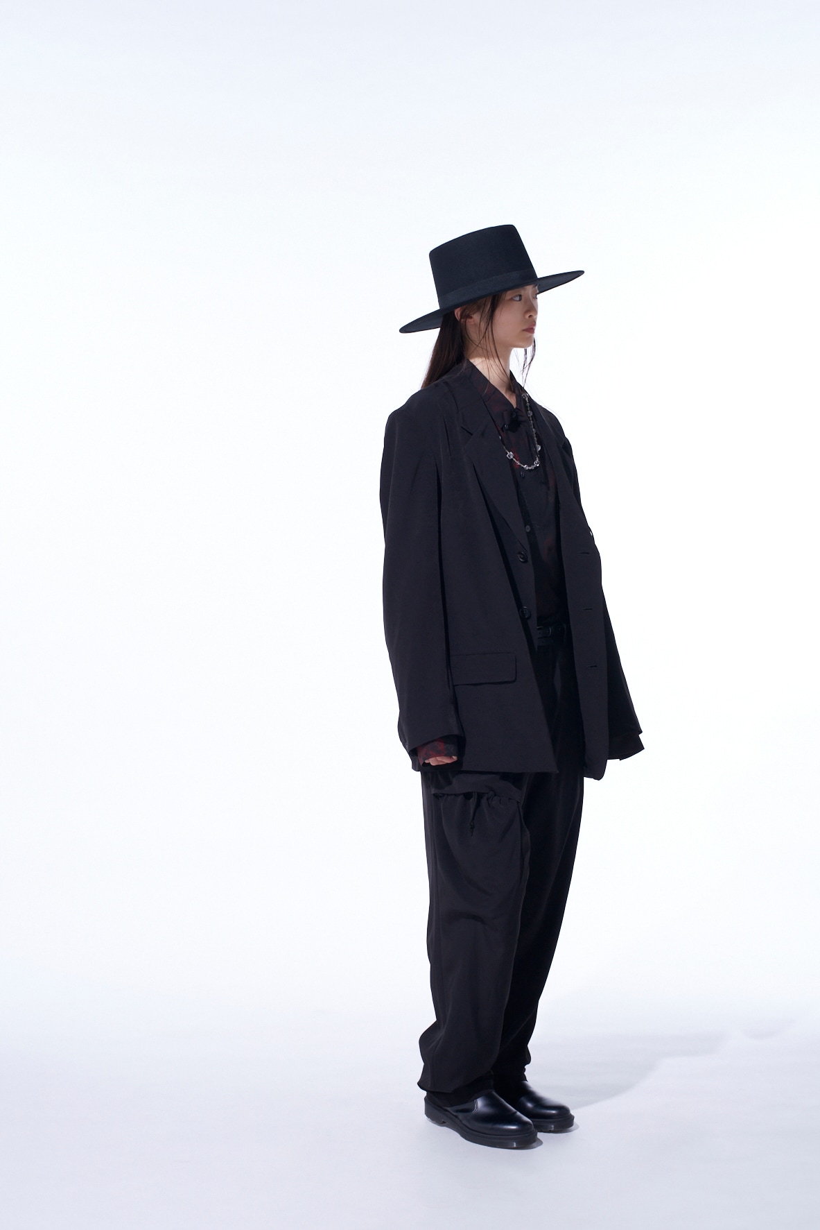 CREPE de CHINE SHIRRING POCKETS JACKET