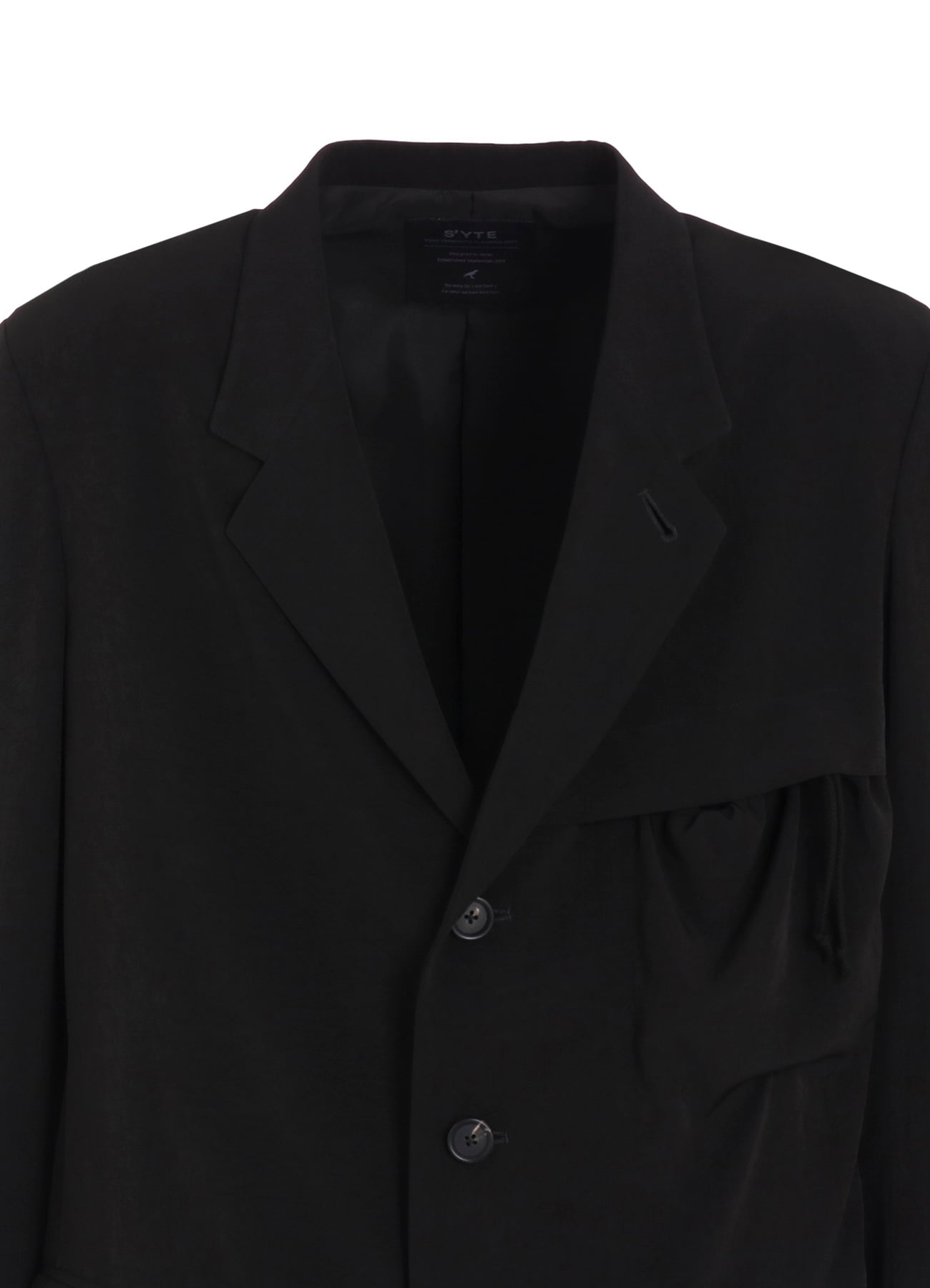 CREPE de CHINE SHIRRING POCKETS JACKET