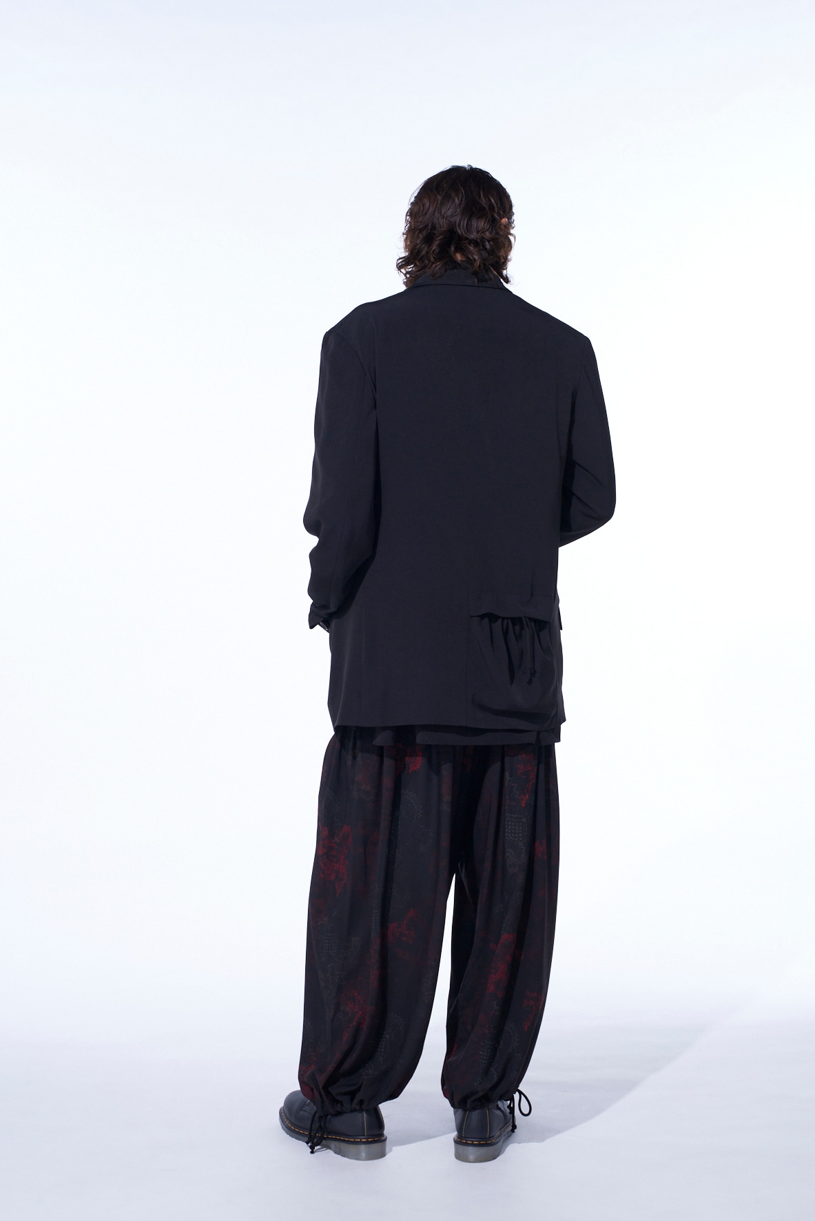 CREPE de CHINE SHIRRING POCKETS JACKET