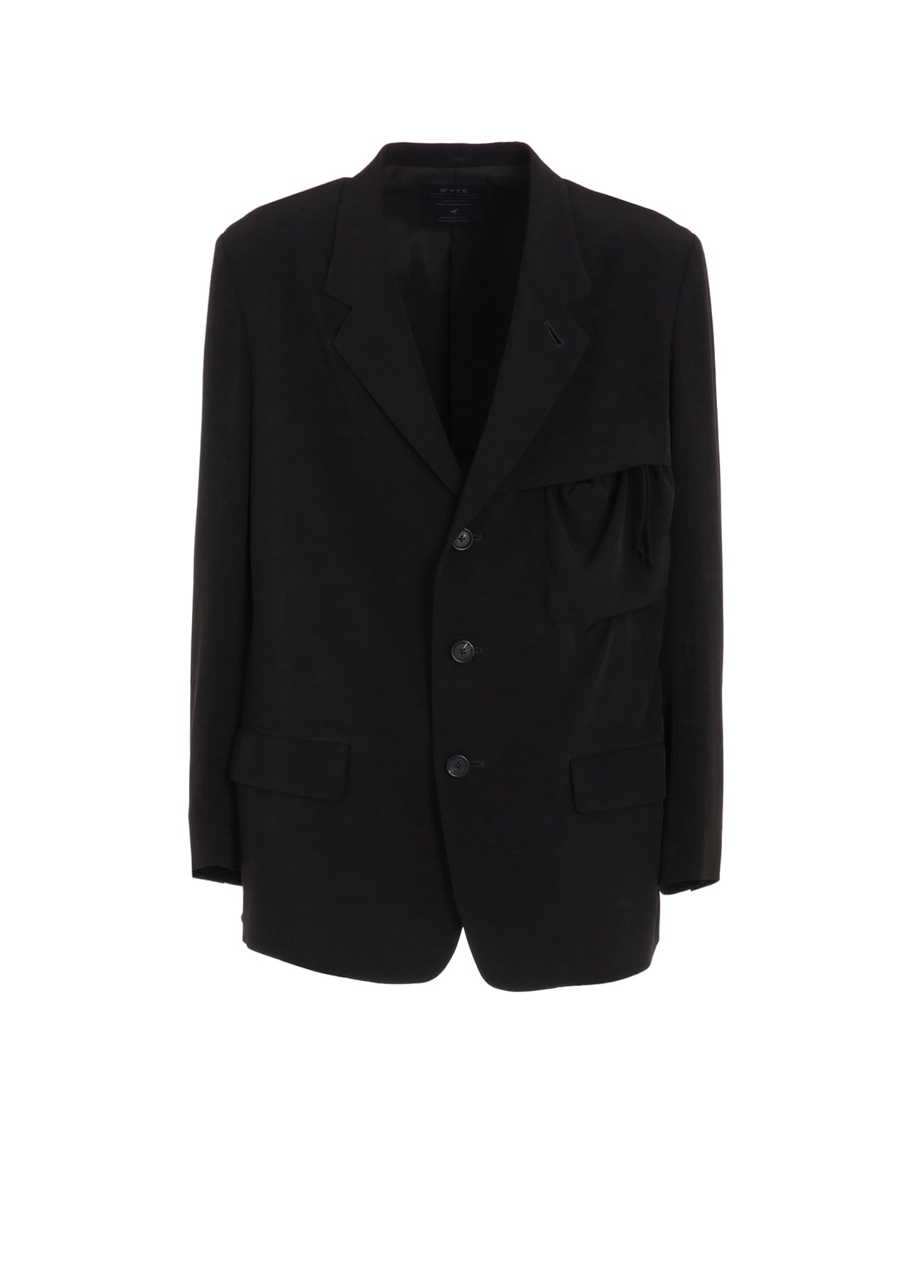 CREPE de CHINE SHIRRING POCKETS JACKET
