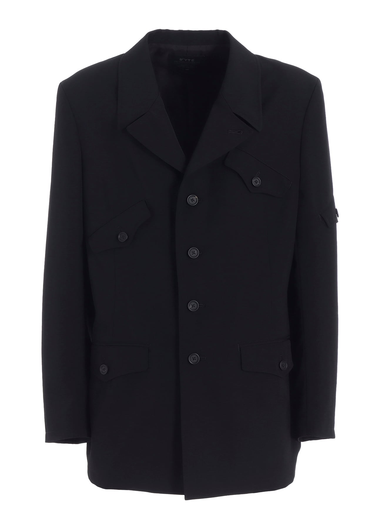 WASHER WOOL GABARDINE ASYMMETRIC POCKET JACKET