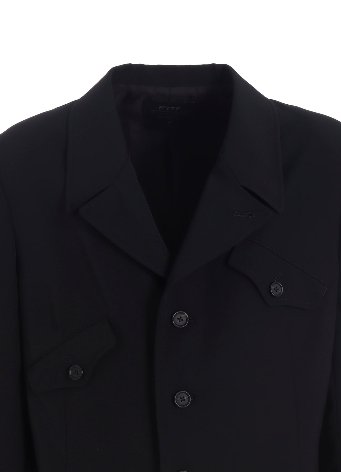 WASHER WOOL GABARDINE ASYMMETRIC POCKET JACKET