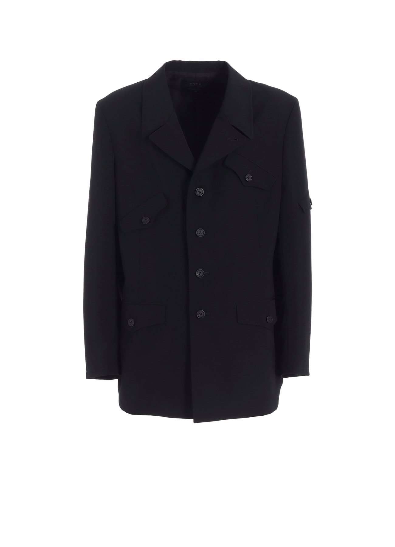 WASHER WOOL GABARDINE ASYMMETRIC POCKET JACKET