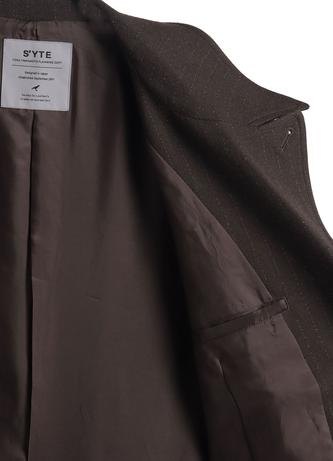 STRIPED SILK ANGORA WOOL ASYMMETRIC POCKET JACKET