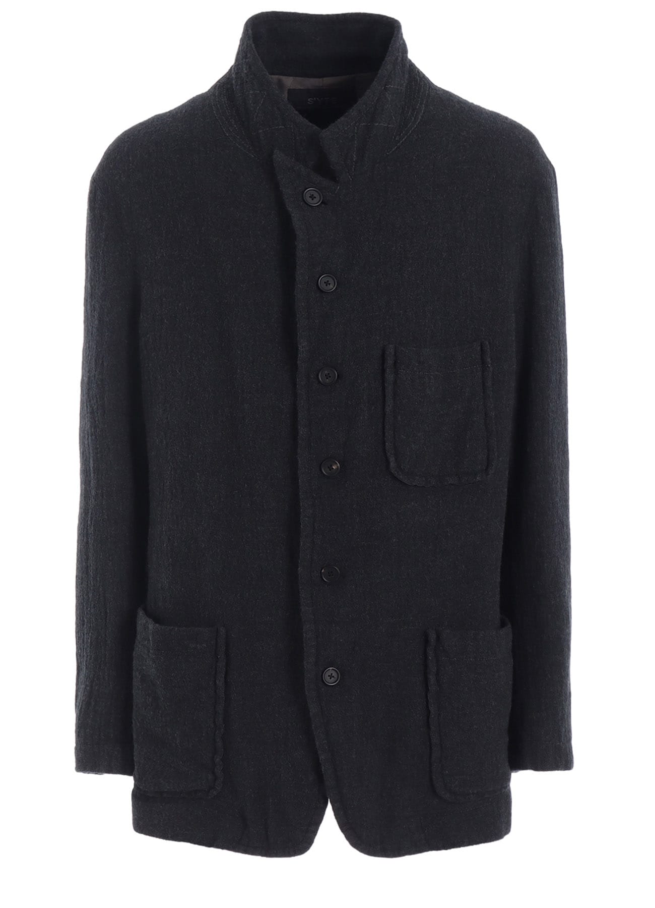 WOOL GAUZE SEMI-PEAKED JACKET