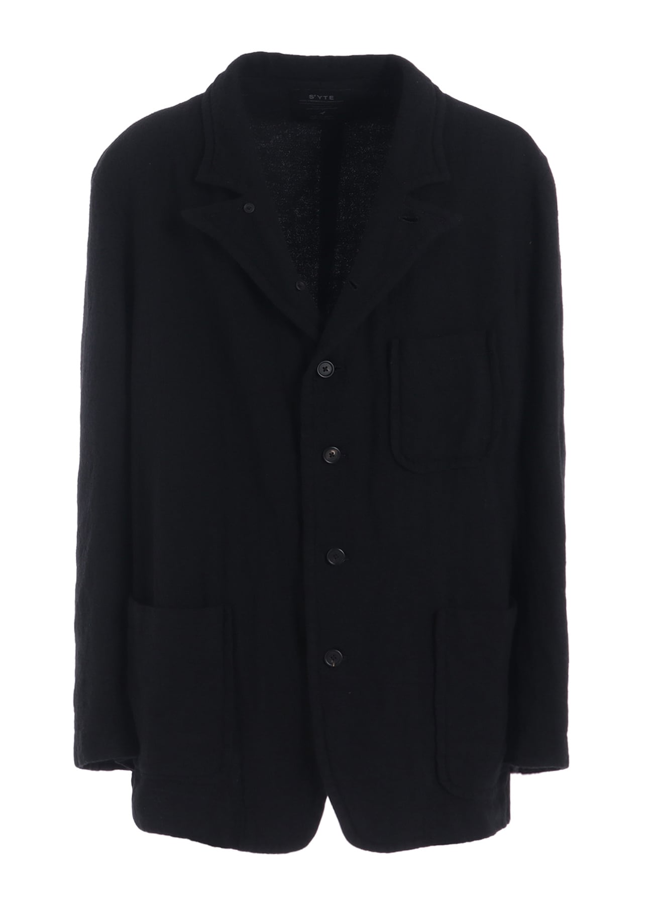 WOOL GAUZE SEMI-PEAKED JACKET