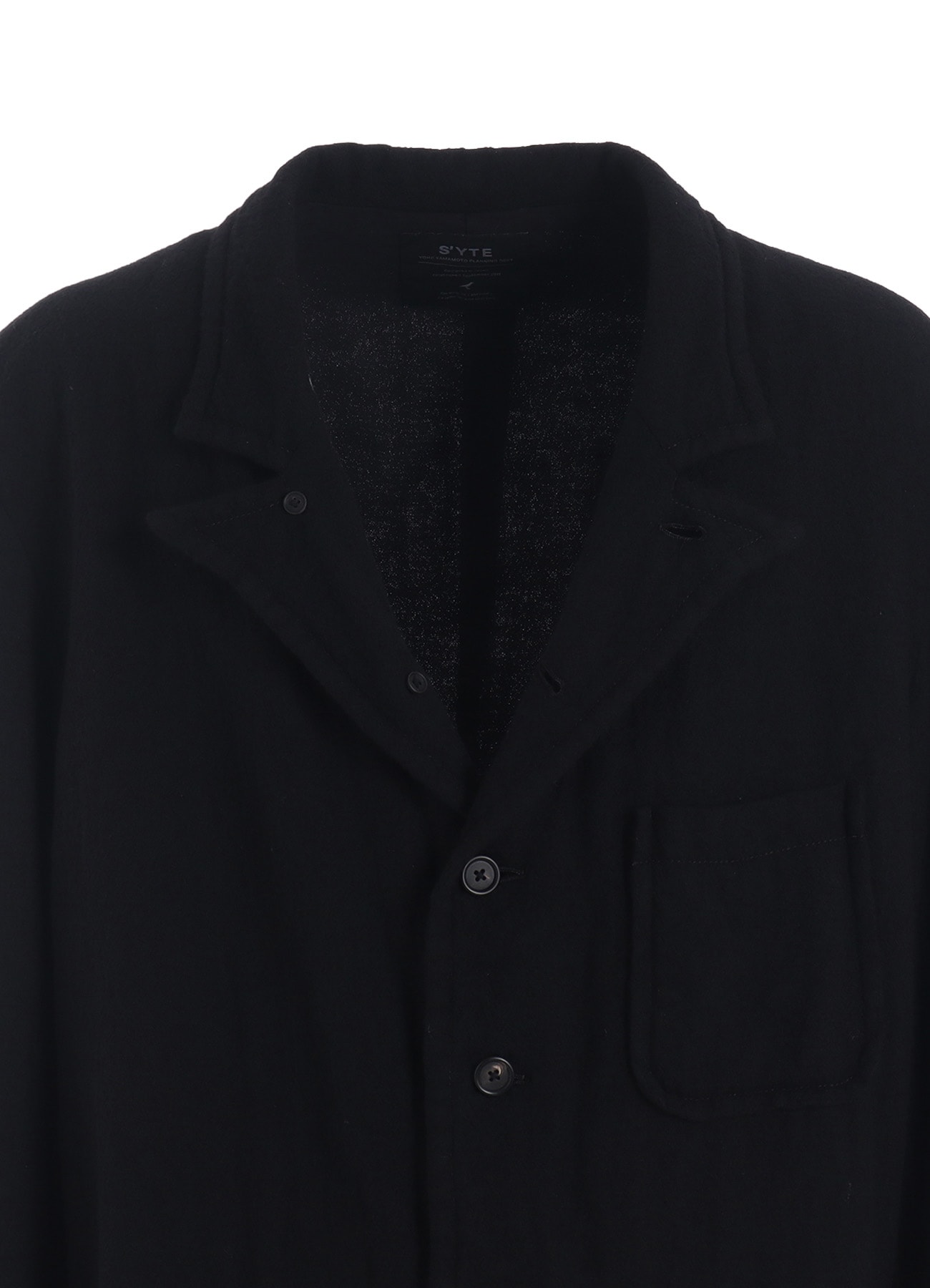 WOOL GAUZE SEMI-PEAKED JACKET